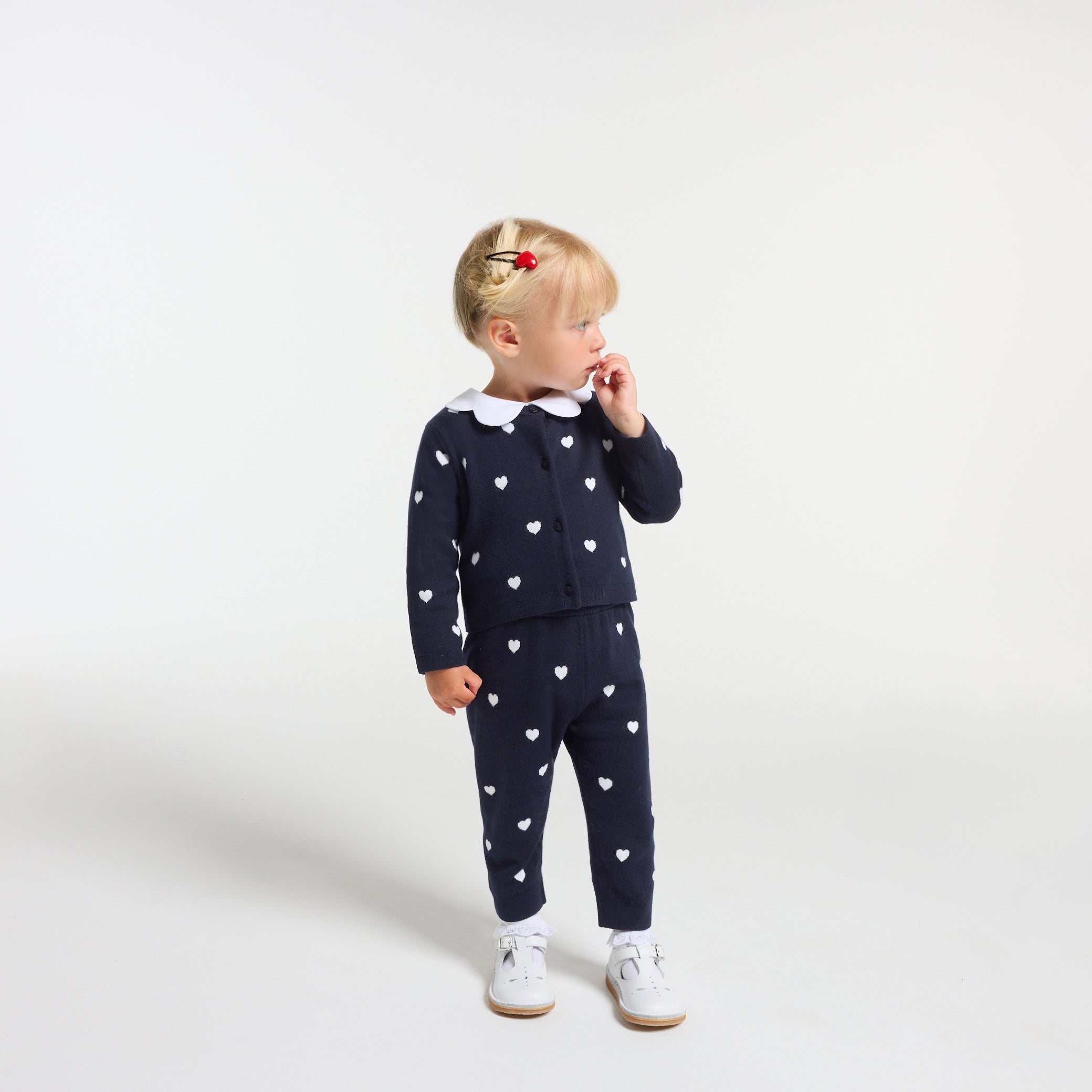 Baby girl knitted heart pants