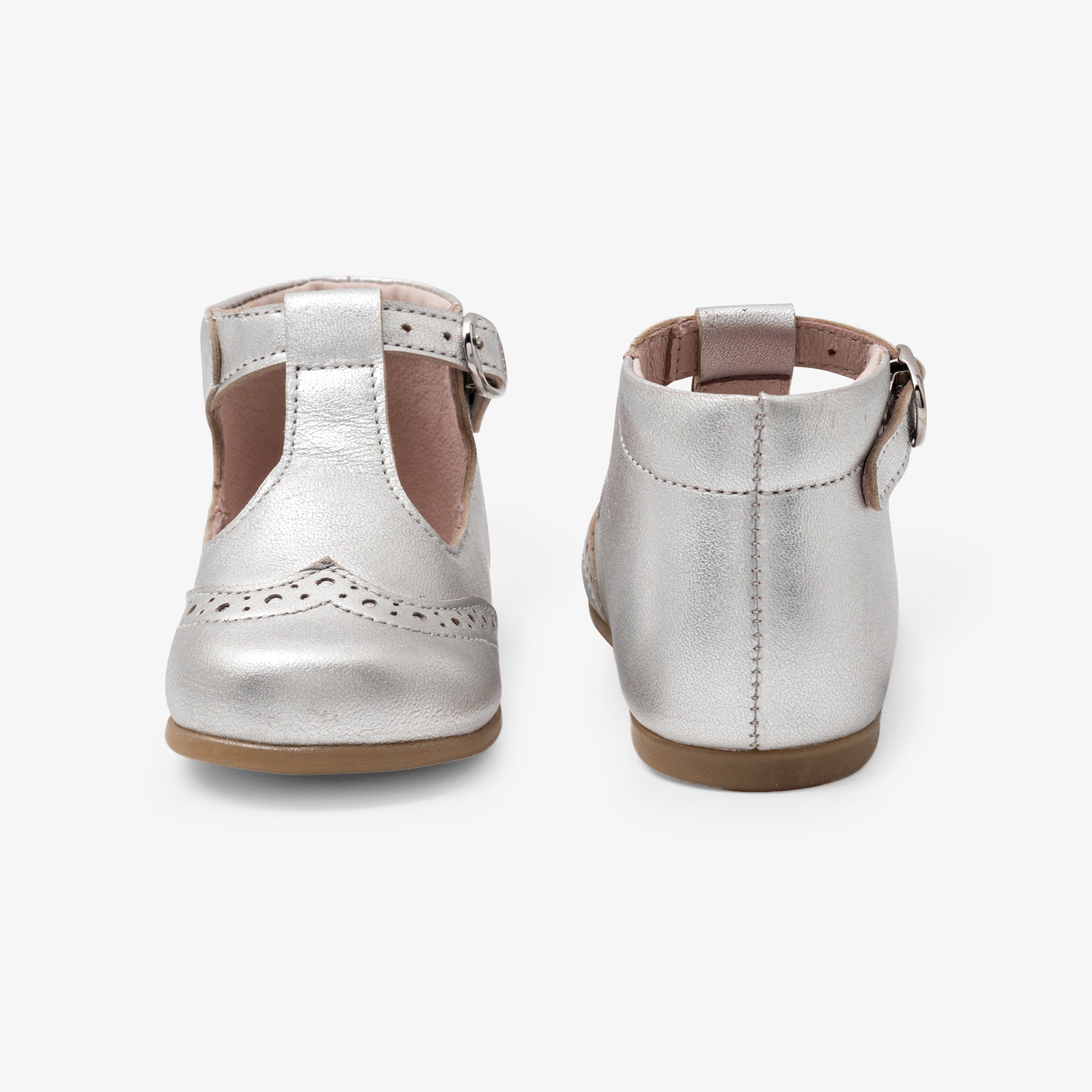 Baby girl first steps t-bars shoes