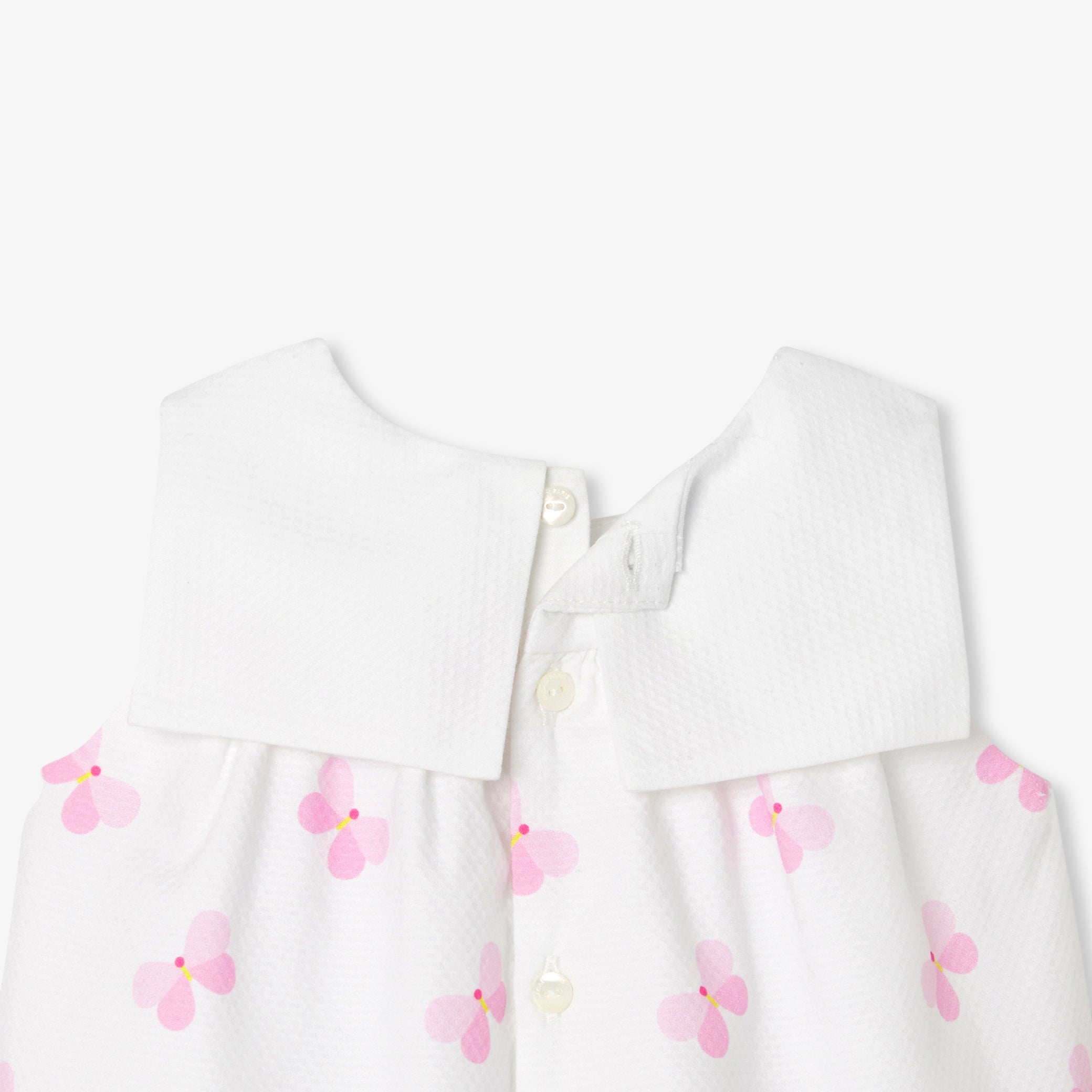 Baby girl romper in cotton piqué