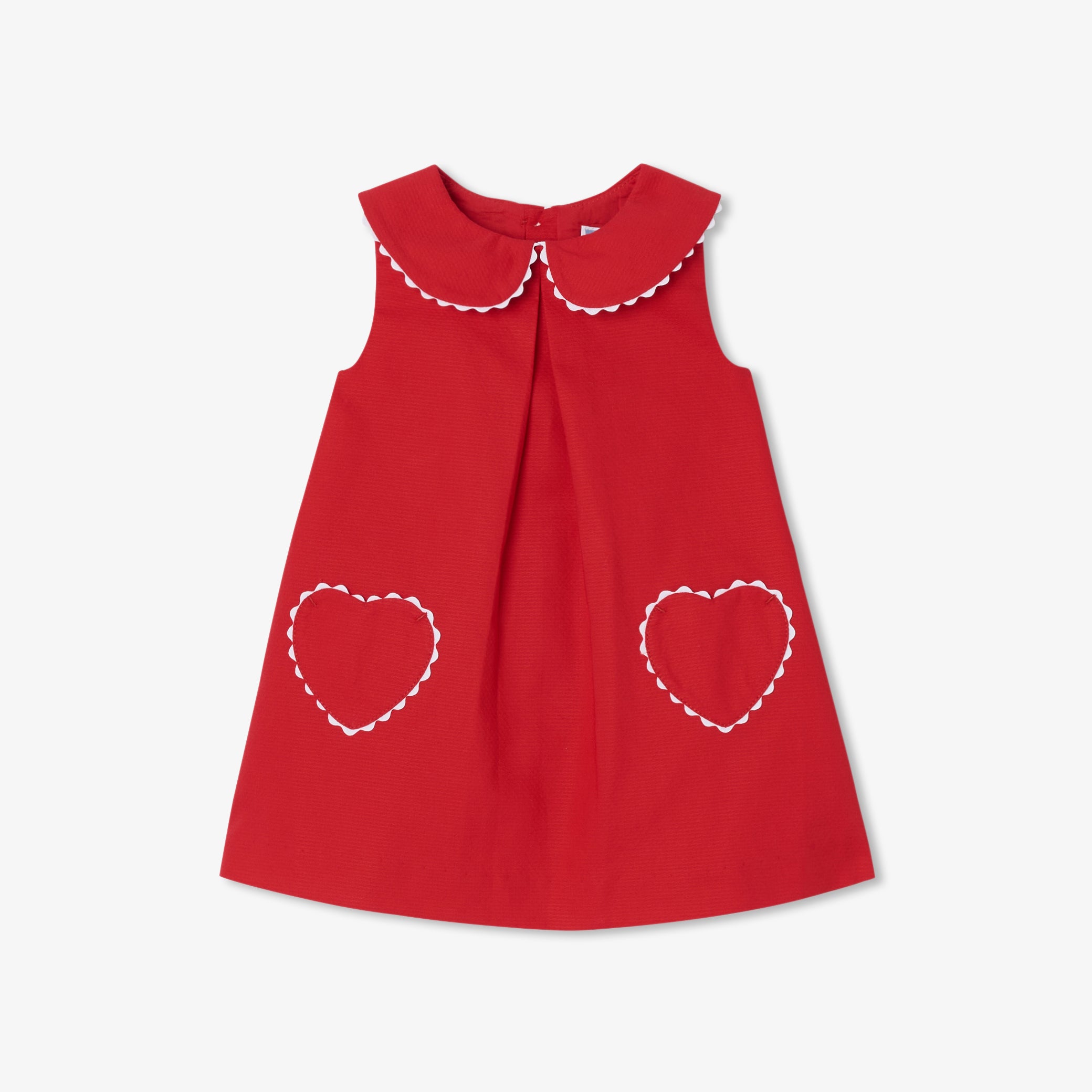 Baby girl sleeveless dress in cotton piquÃ©