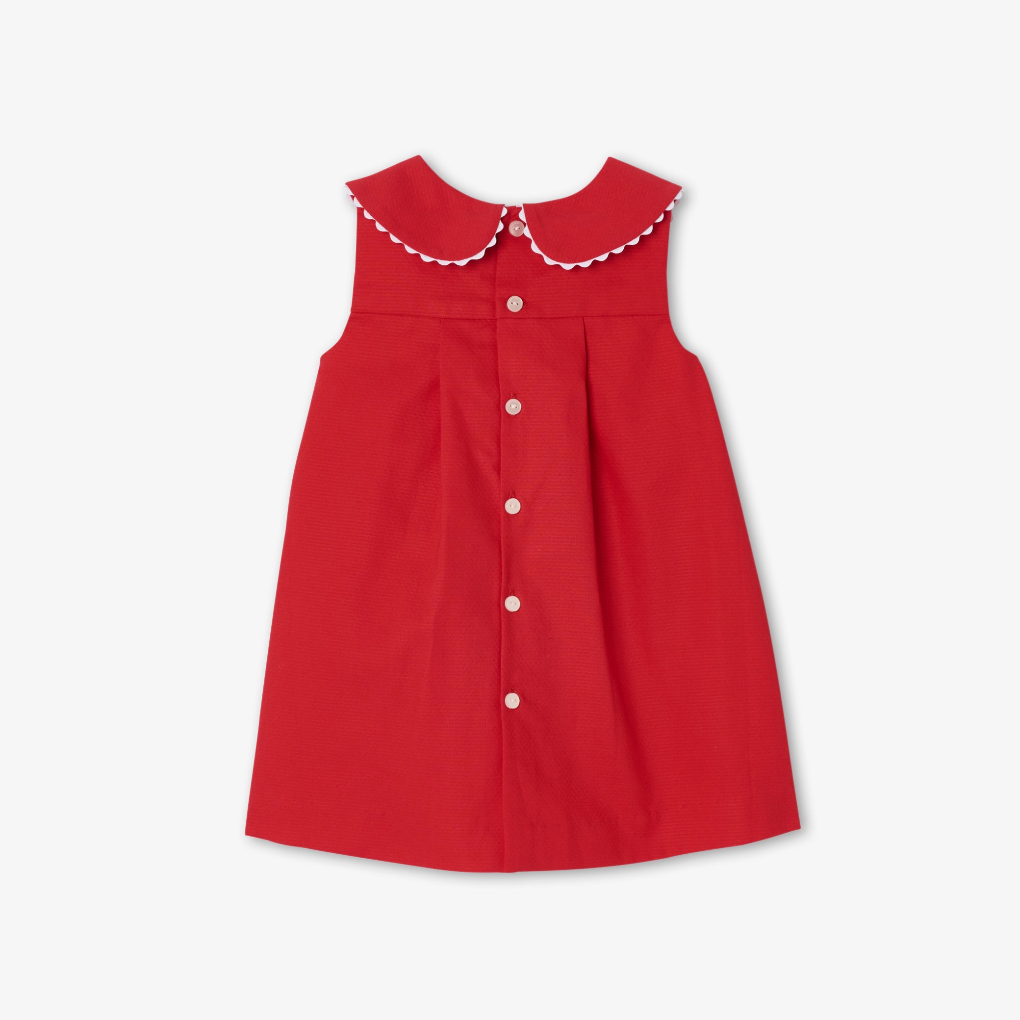 Baby girl sleeveless dress in cotton piquÃ©