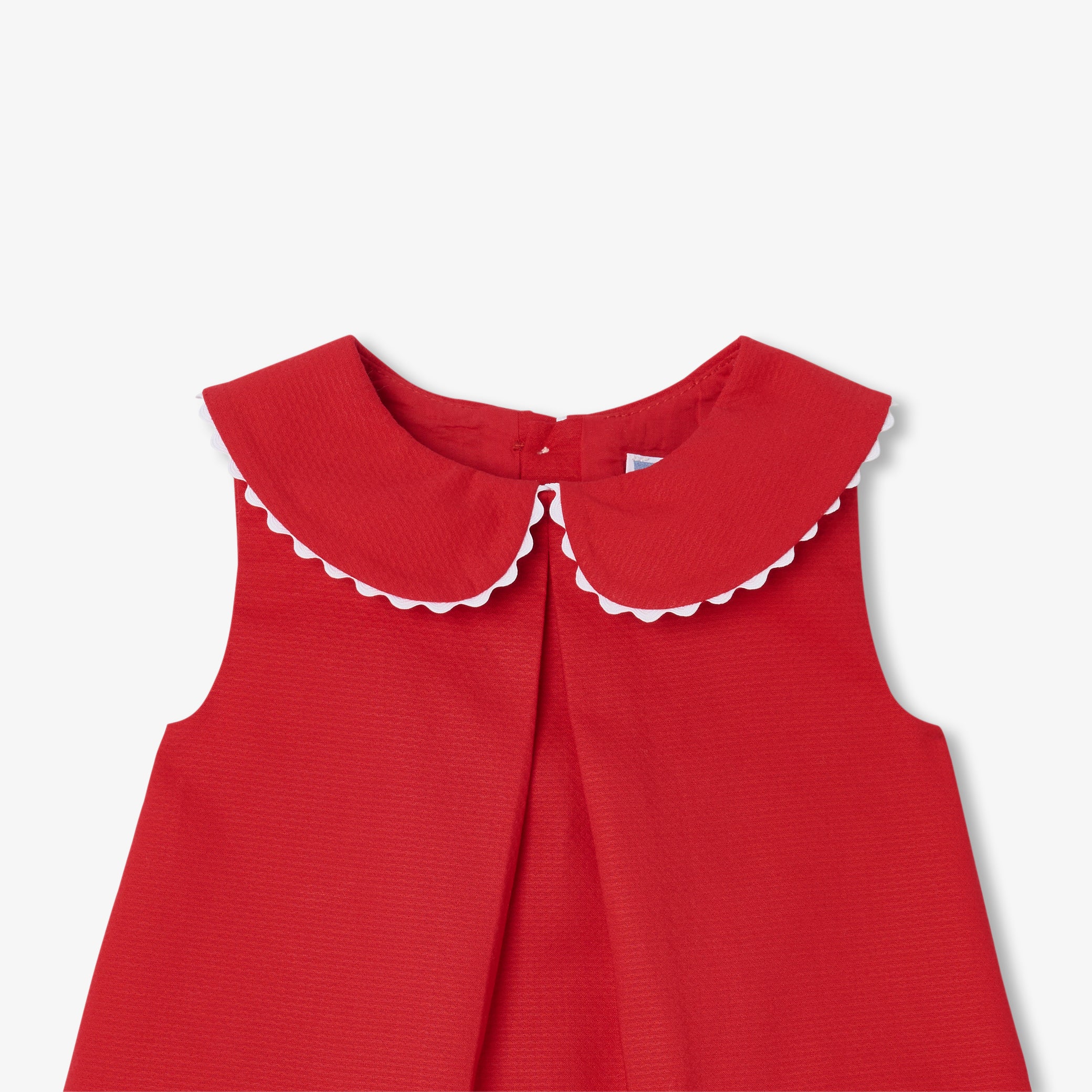 Baby girl sleeveless dress in cotton piquÃ©
