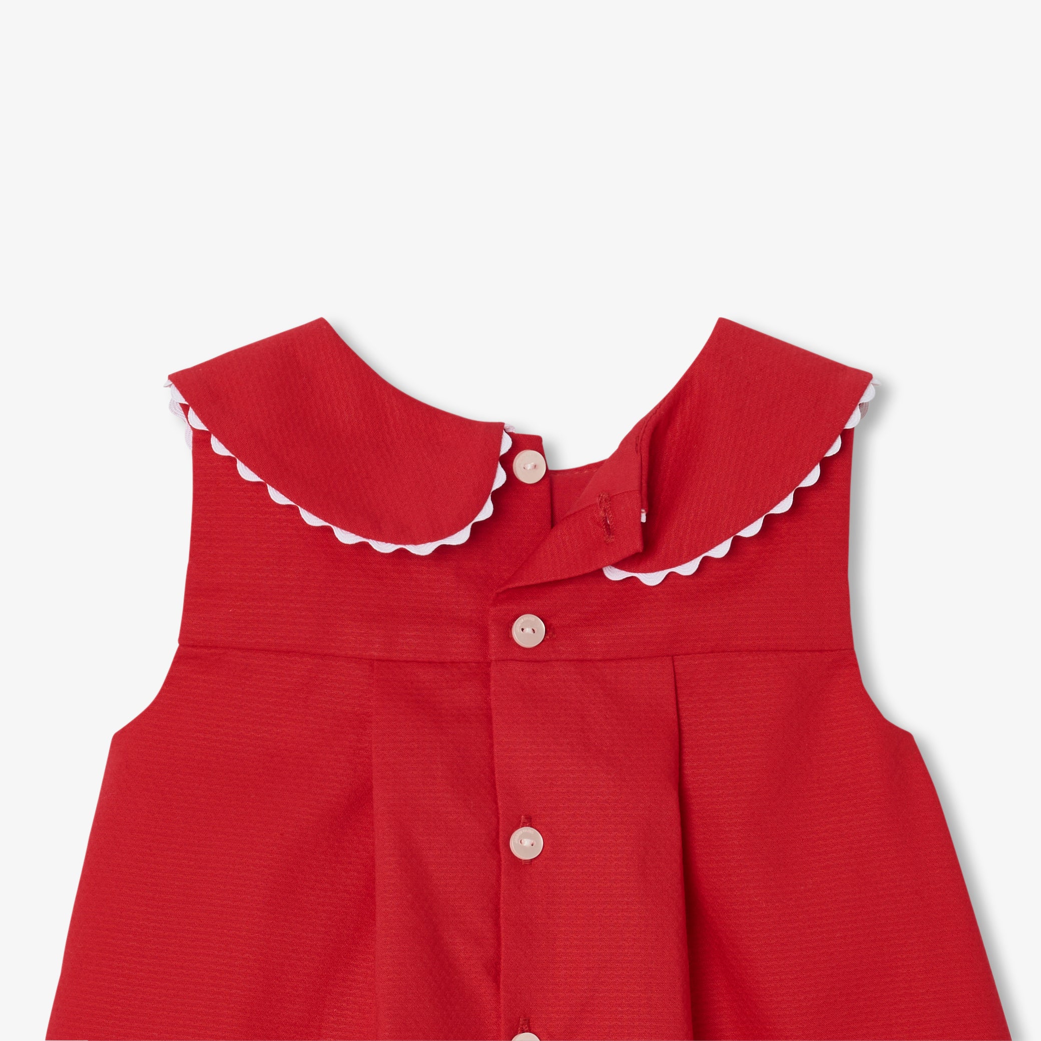 Baby girl sleeveless dress in cotton piquÃ©