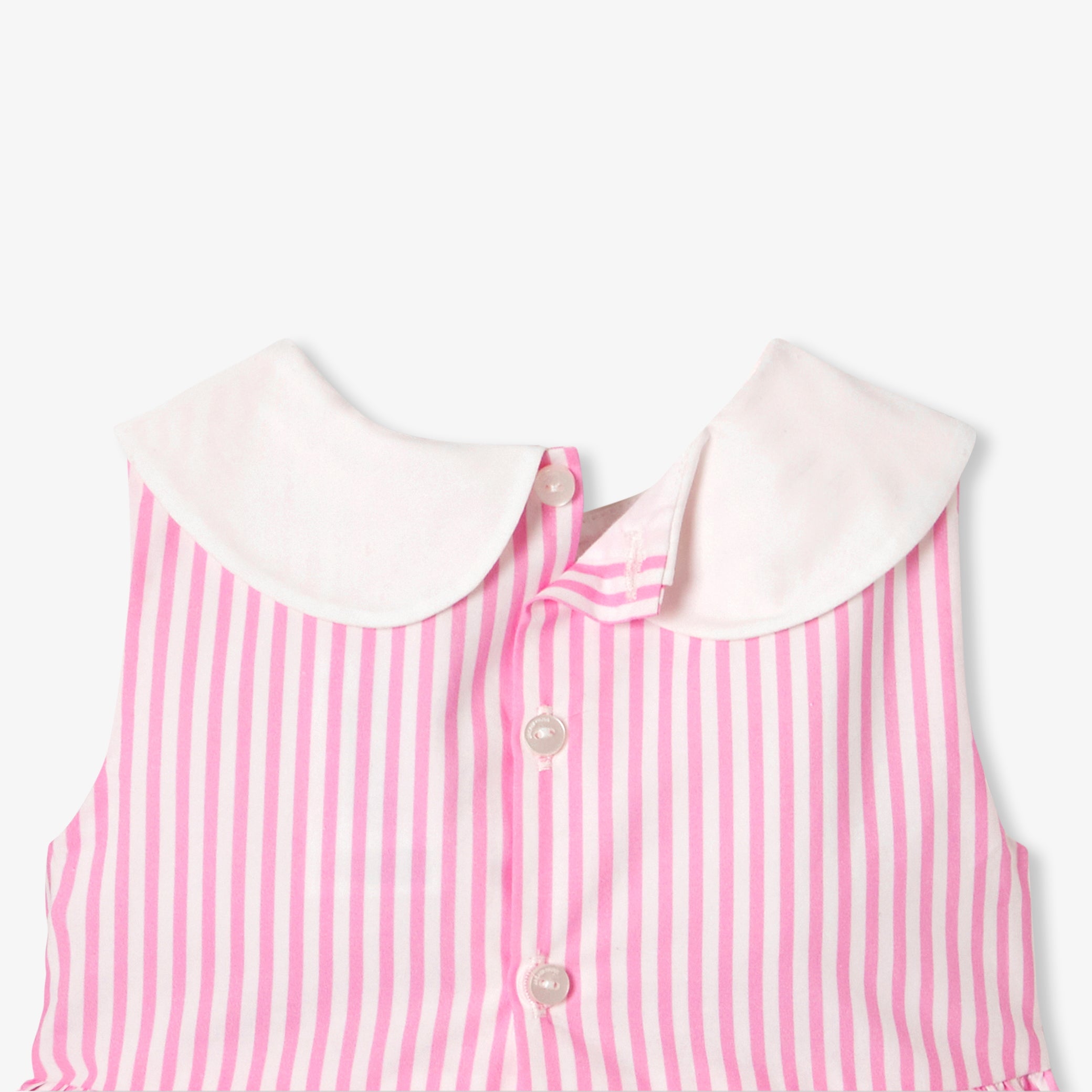 Baby girl sleeveless dress in poplin