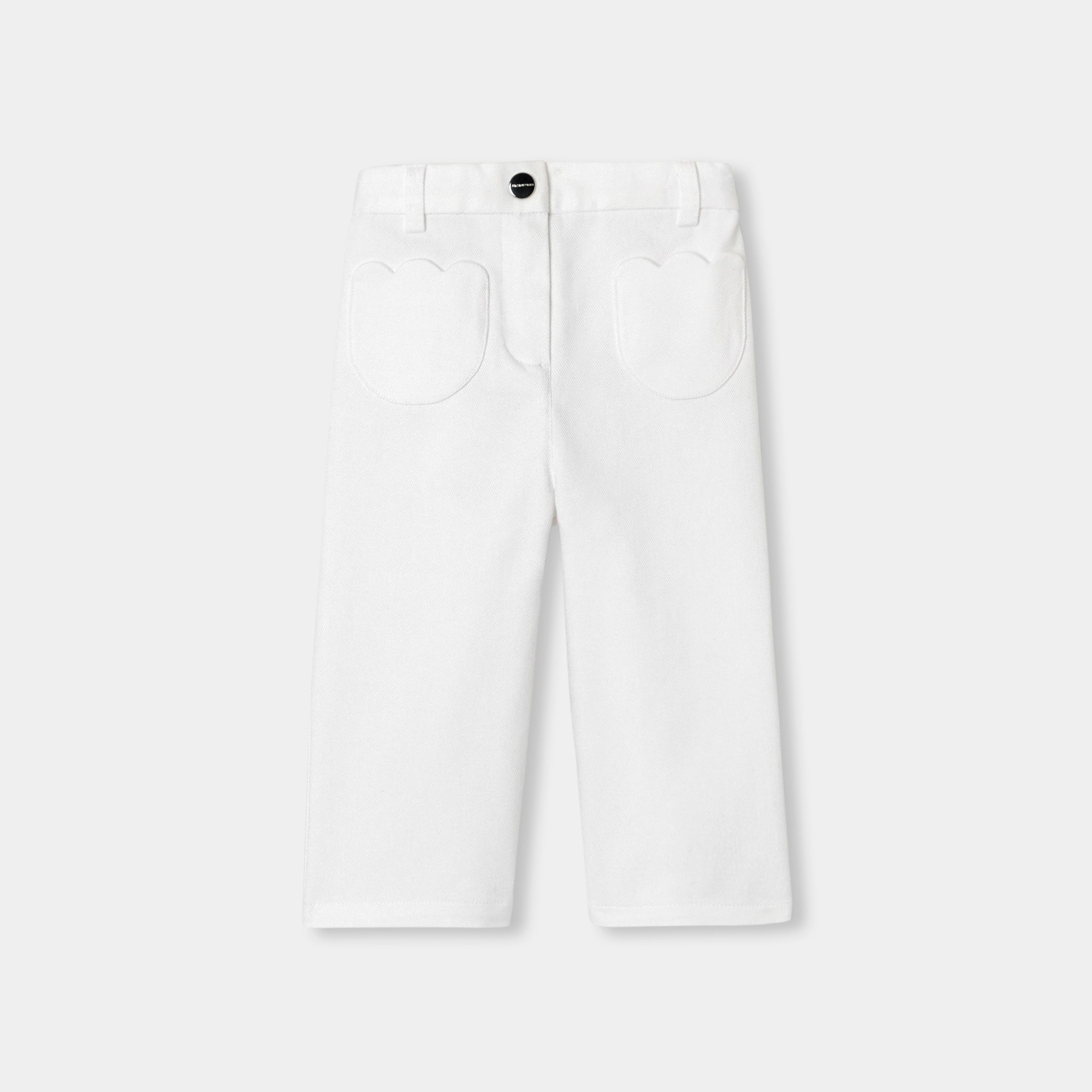 Baby girl trousers in cotton twill