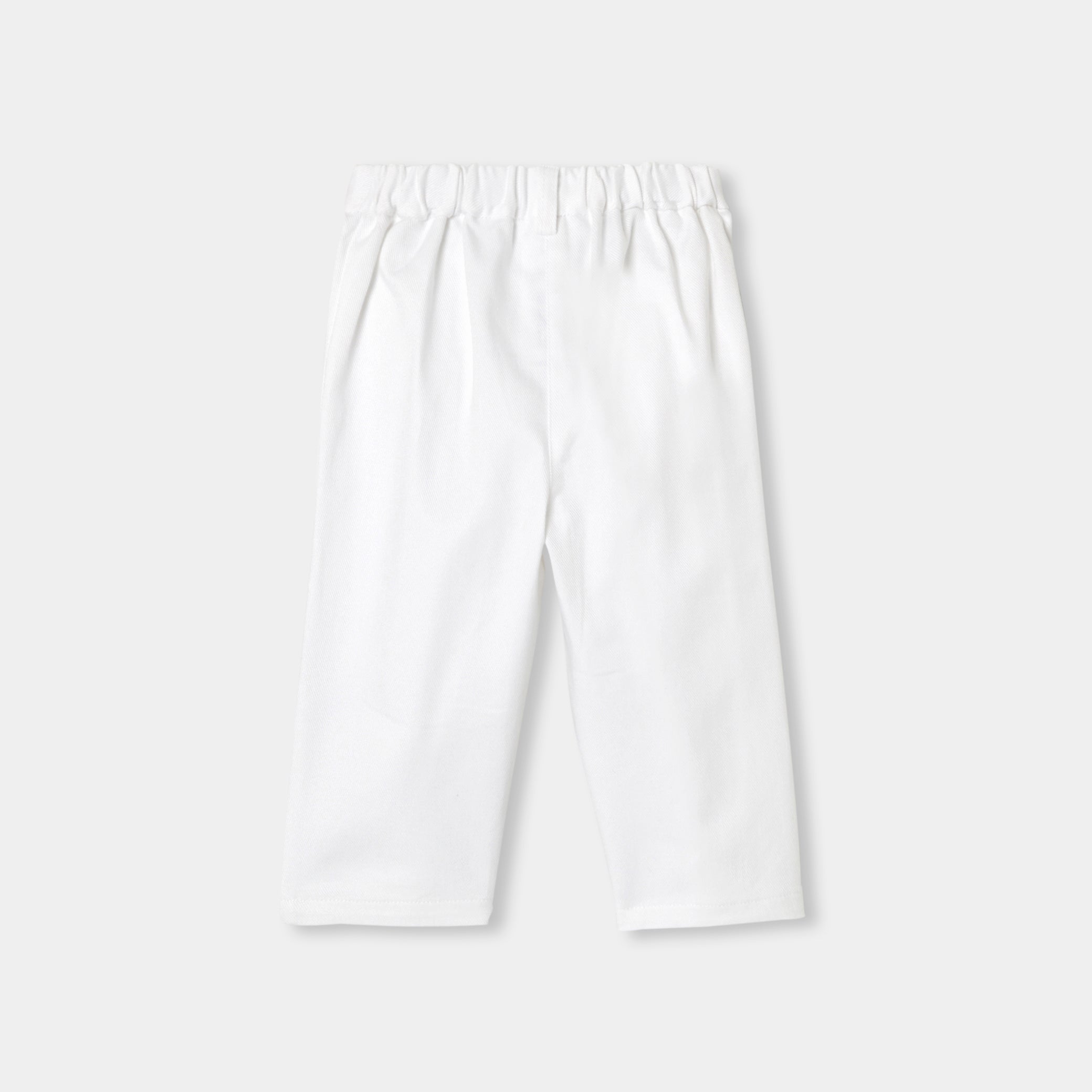 Baby girl trousers in cotton twill
