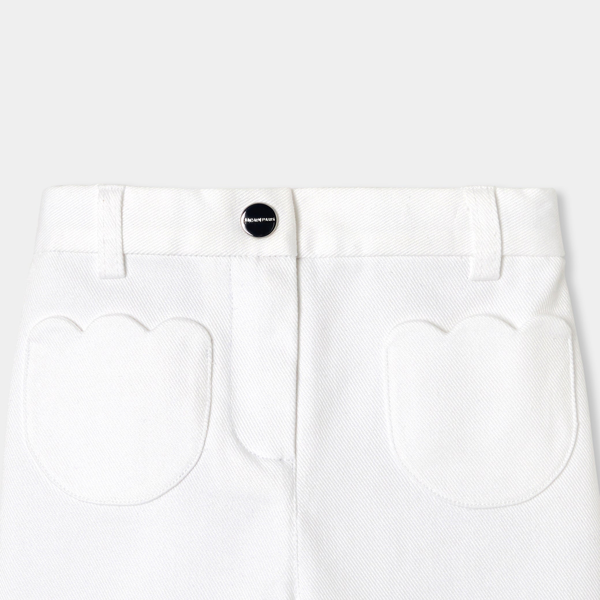 Baby girl trousers in cotton twill