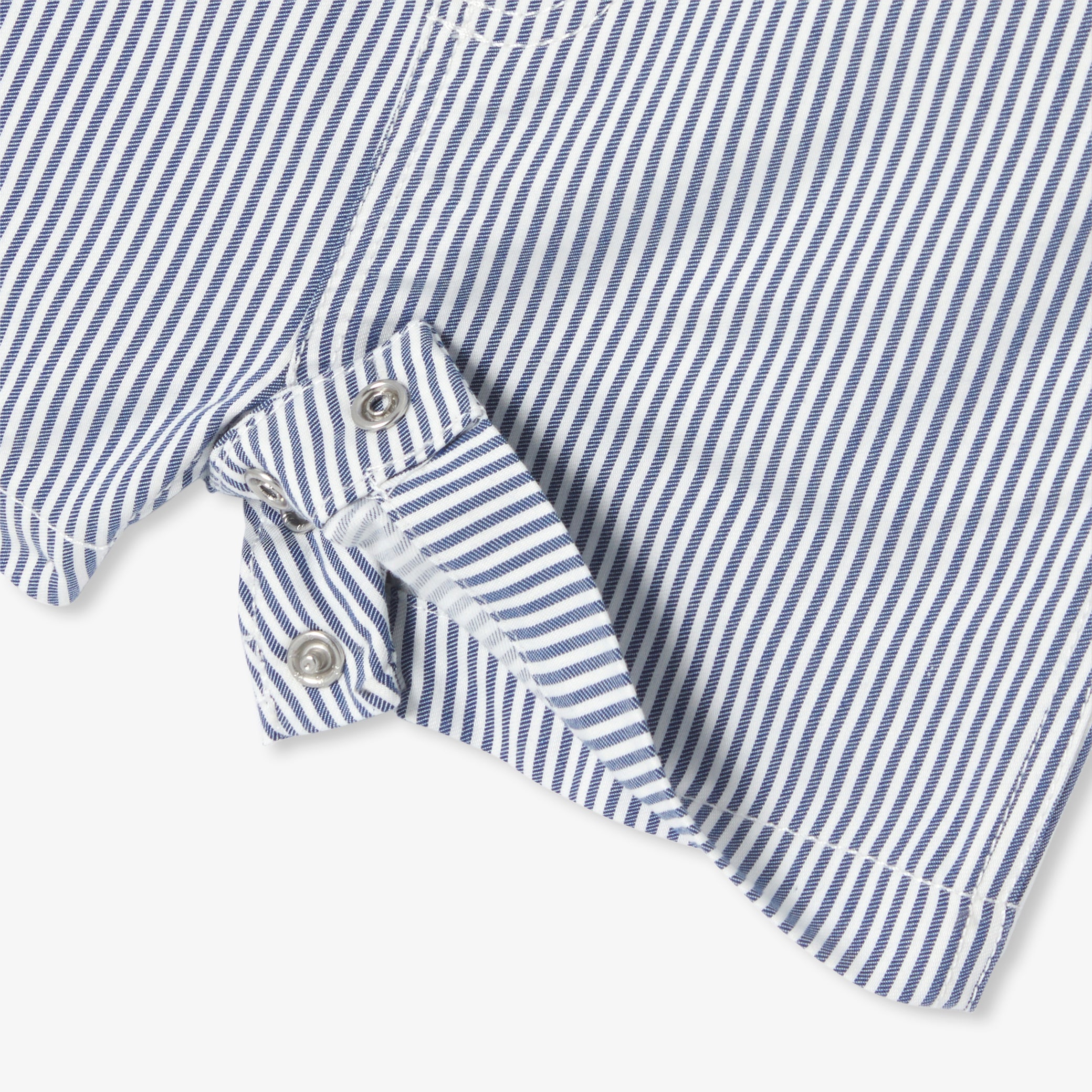 Baby boy striped twill dungaree shorts