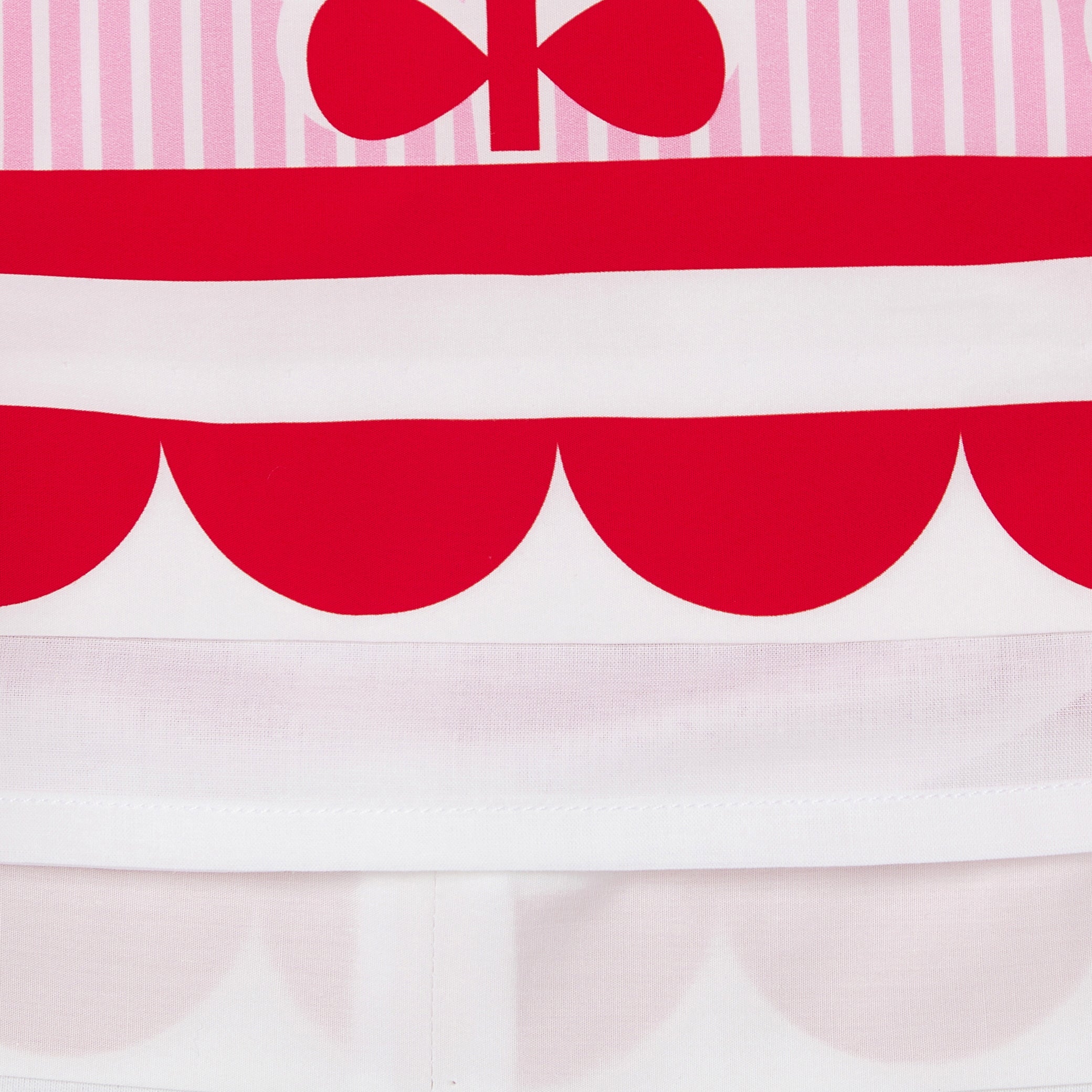 Girls' striped poplin dress