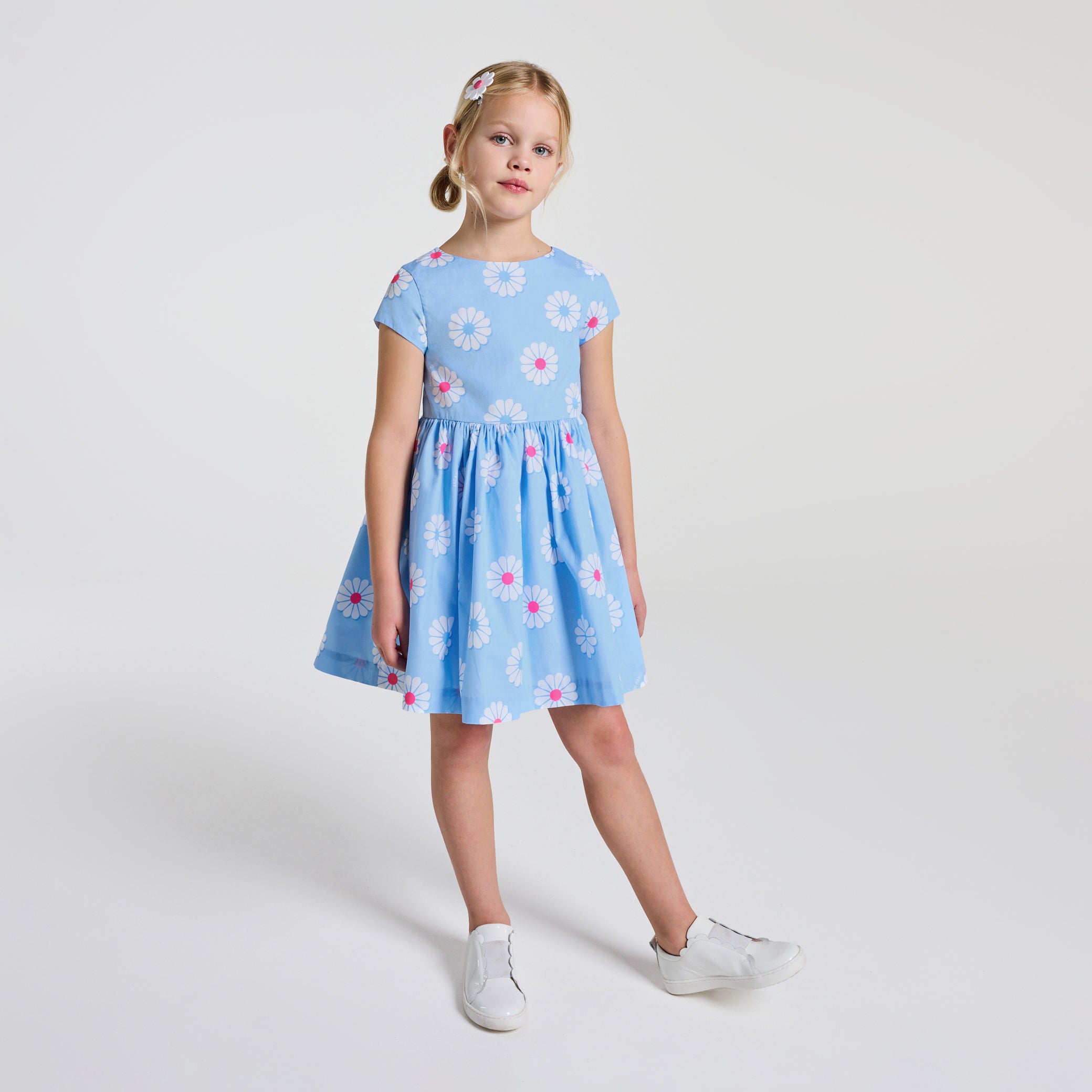 Girls' poplin dress