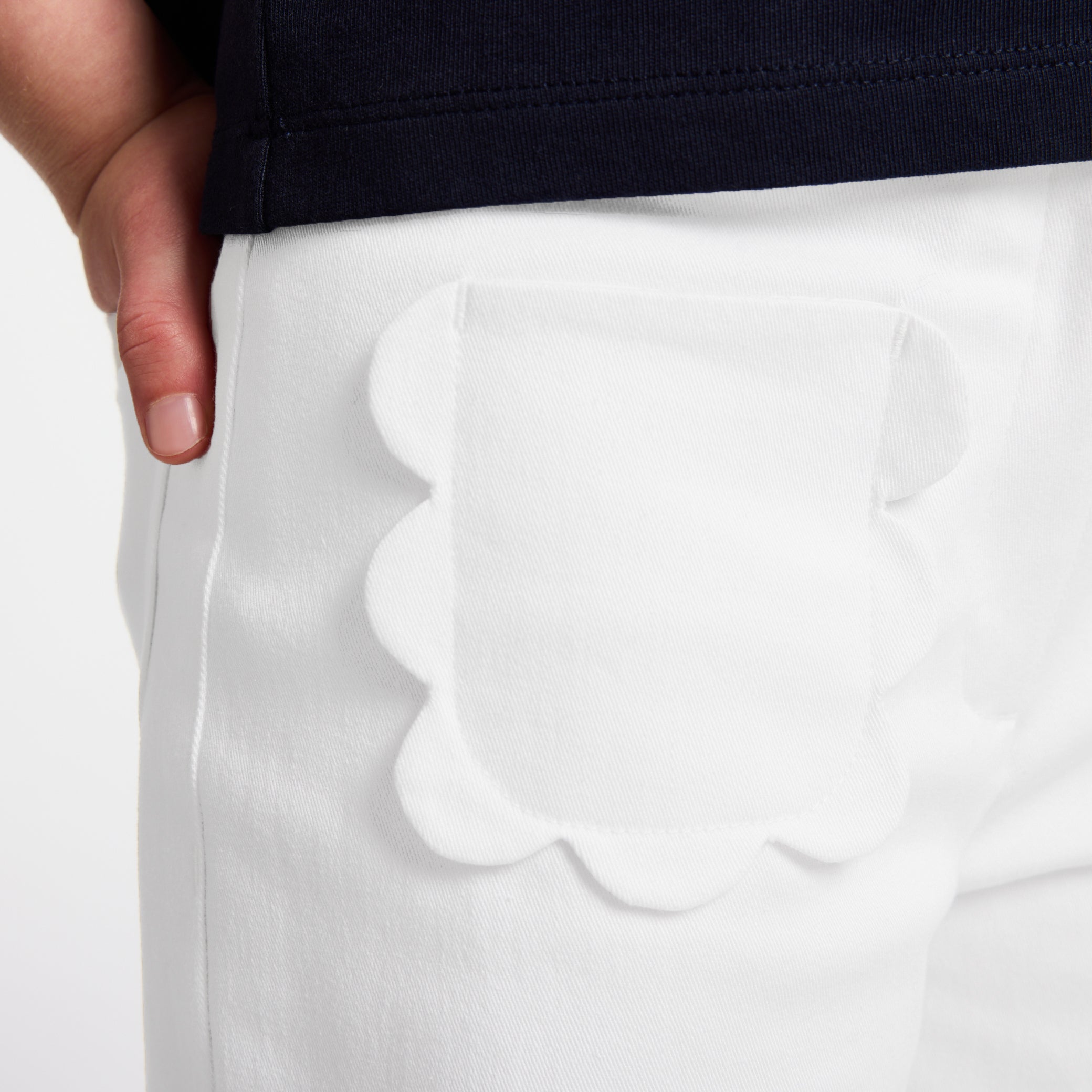 Girl wide-leg twill trousers