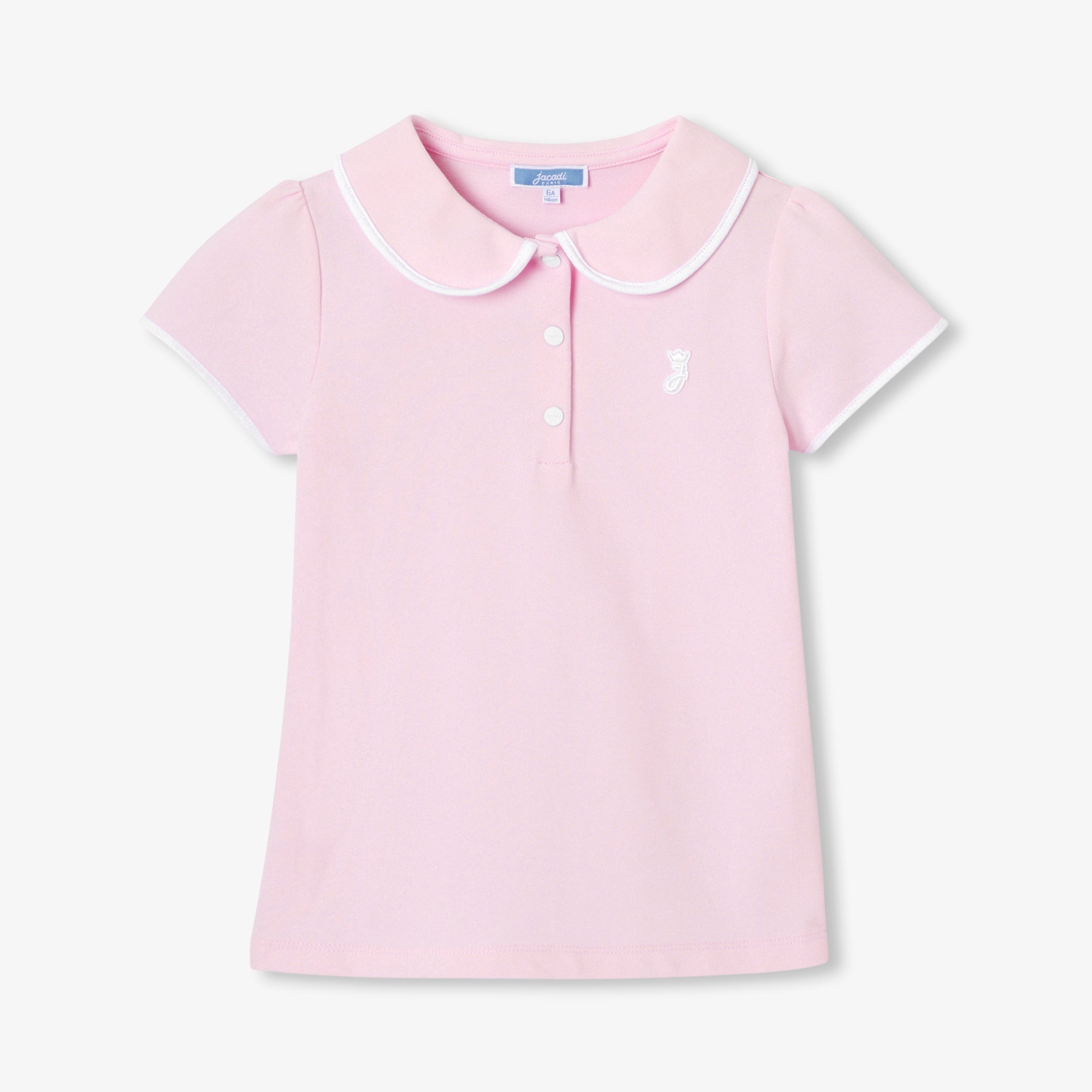 Girls' short-sleeved polo shirt