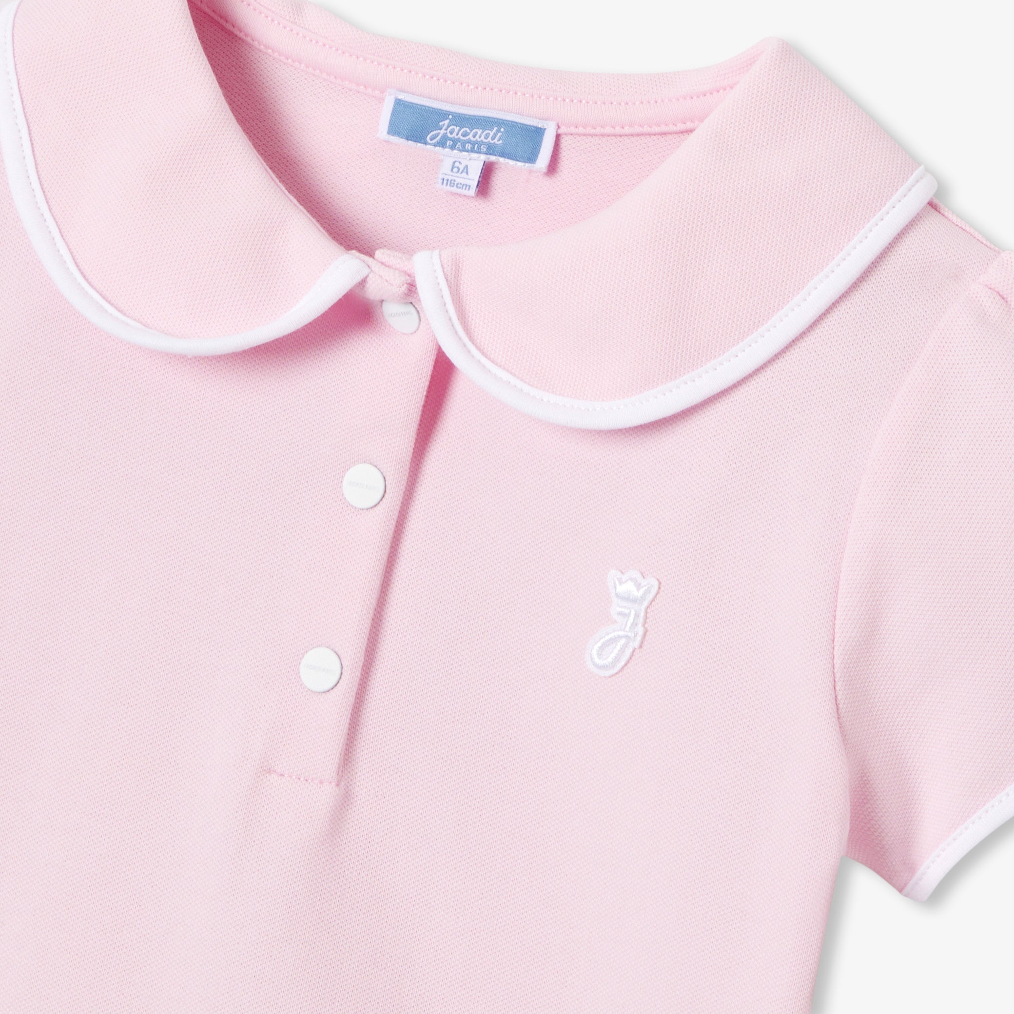 Girls' short-sleeved polo shirt