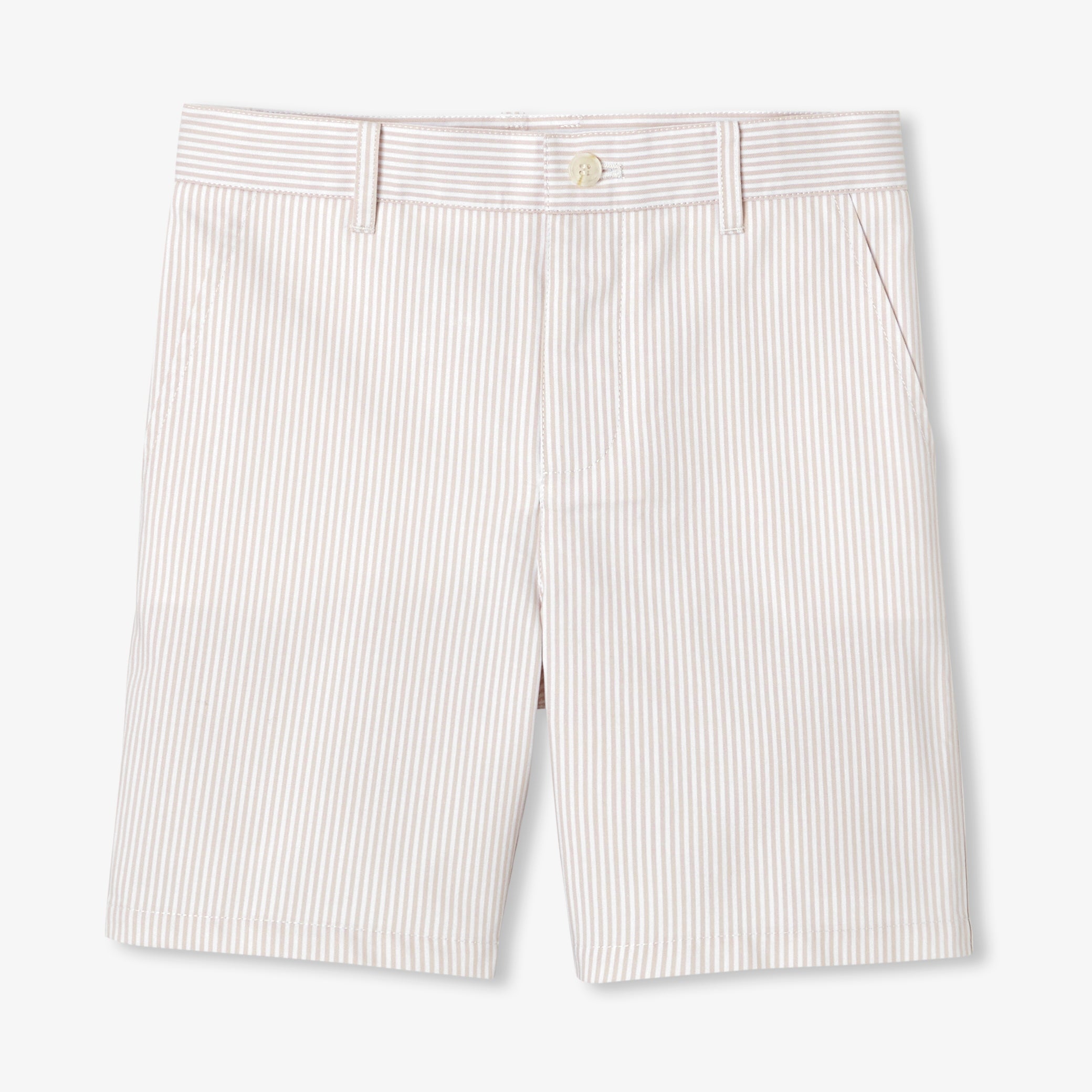 Boys' striped twill Bermuda shorts
