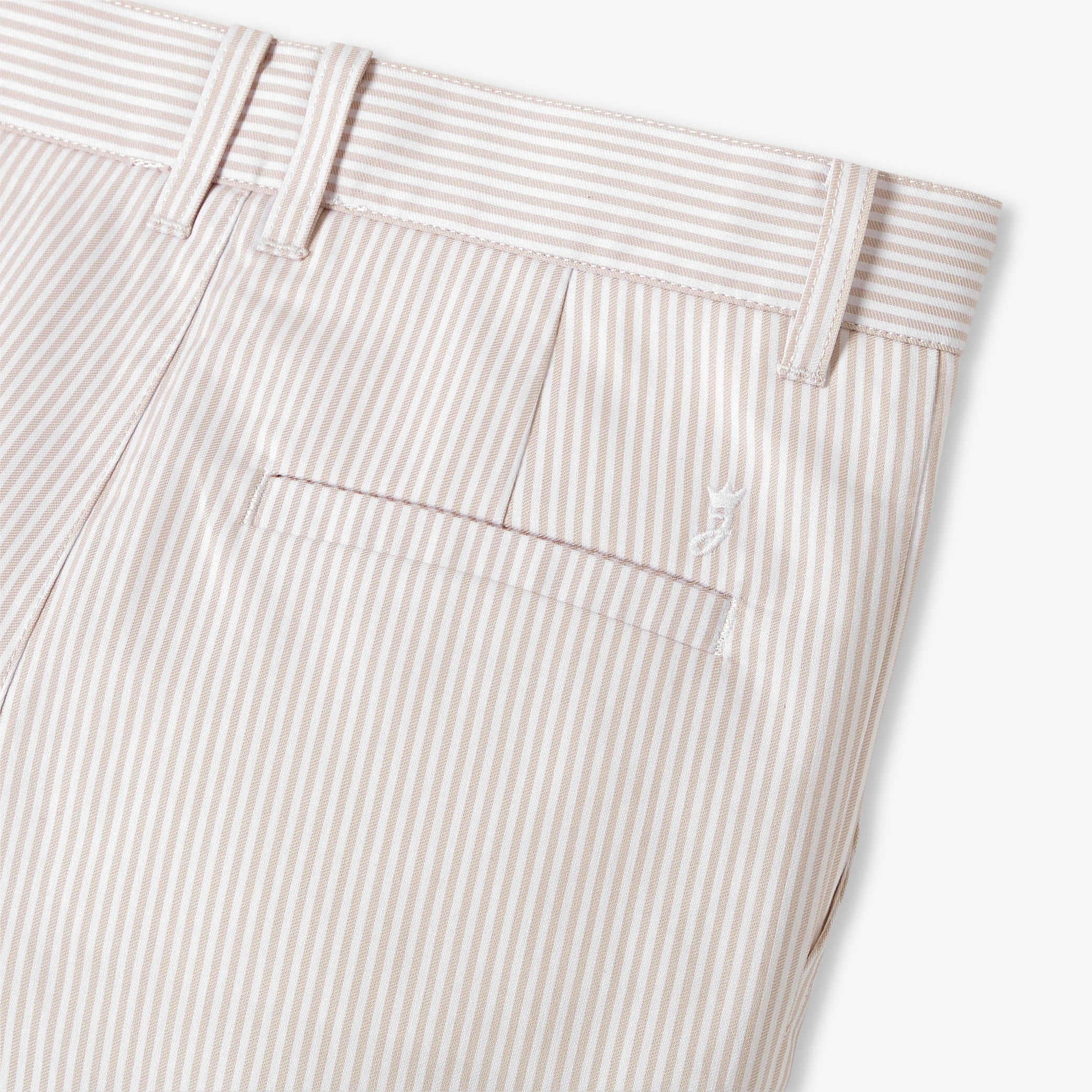 Boys' striped twill Bermuda shorts