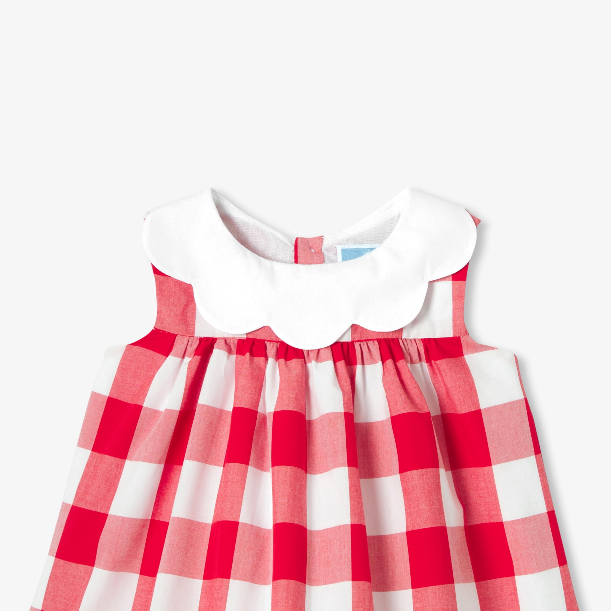 Baby girl dress in gingham poplin