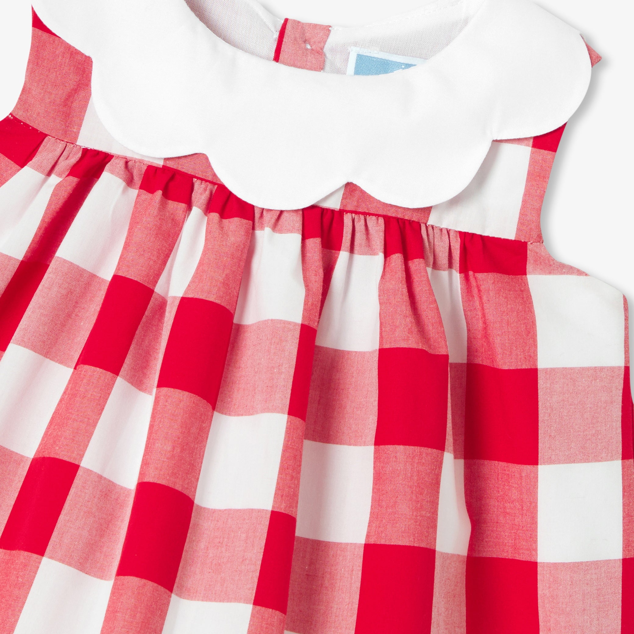 Baby girl dress in gingham poplin