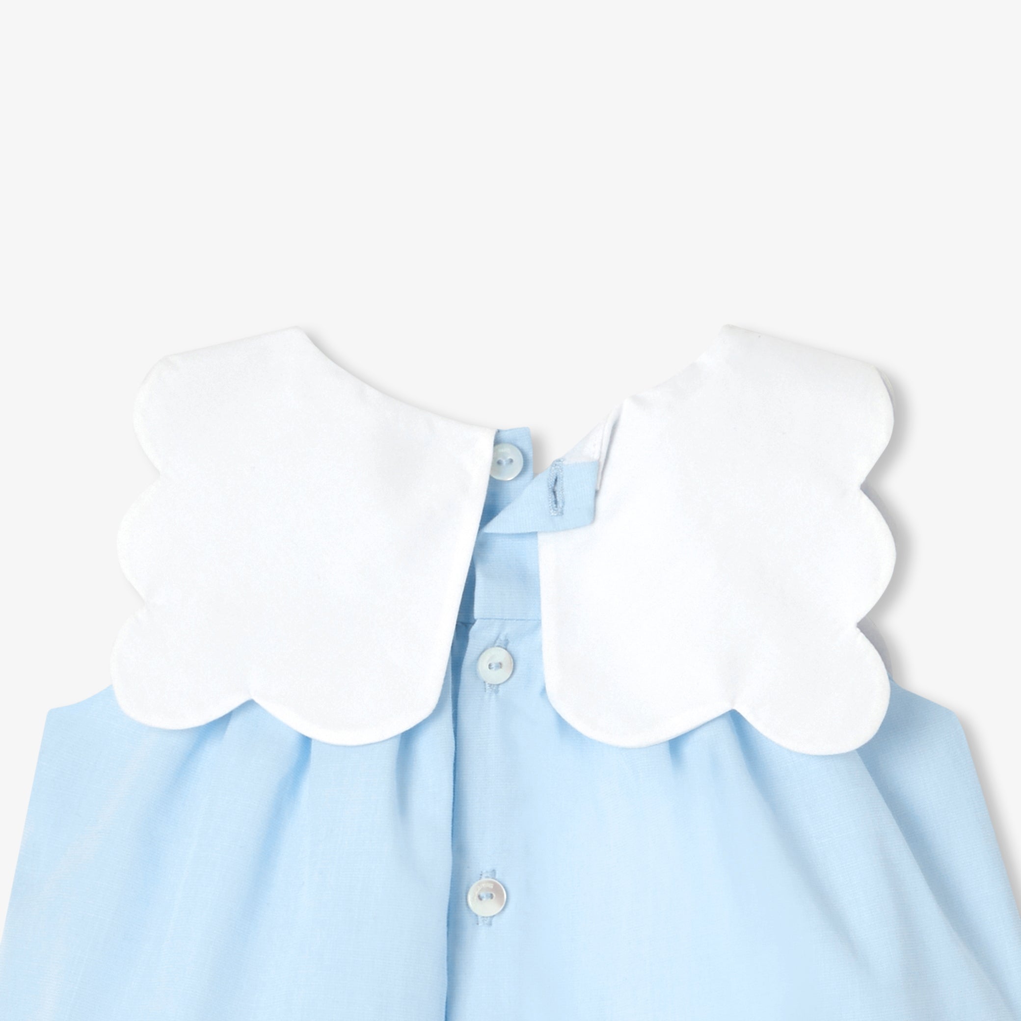 Baby girl dress in cotton fil-à-fil