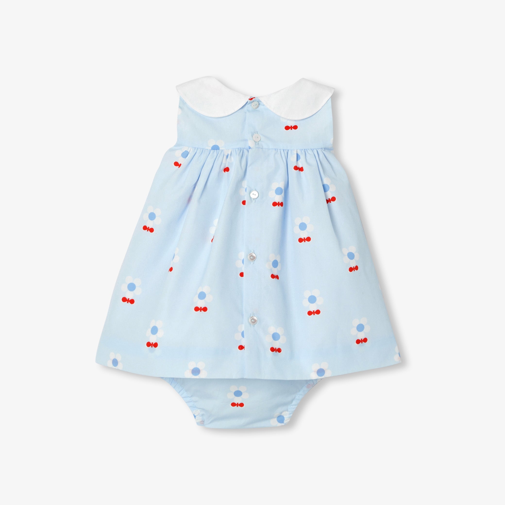 Floral poplin baby girl dress