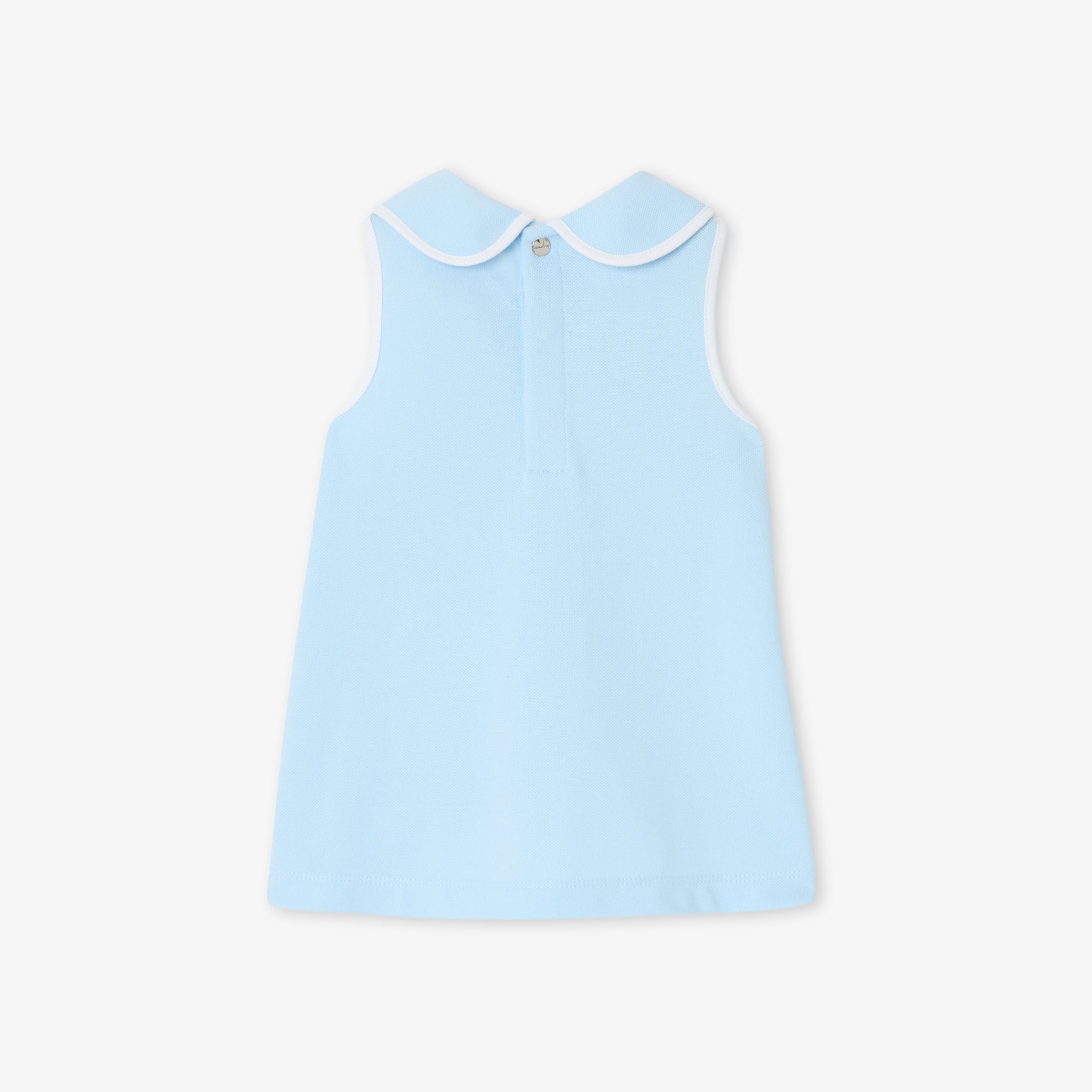 Baby girl sleeveless dress in cotton piquÃ©