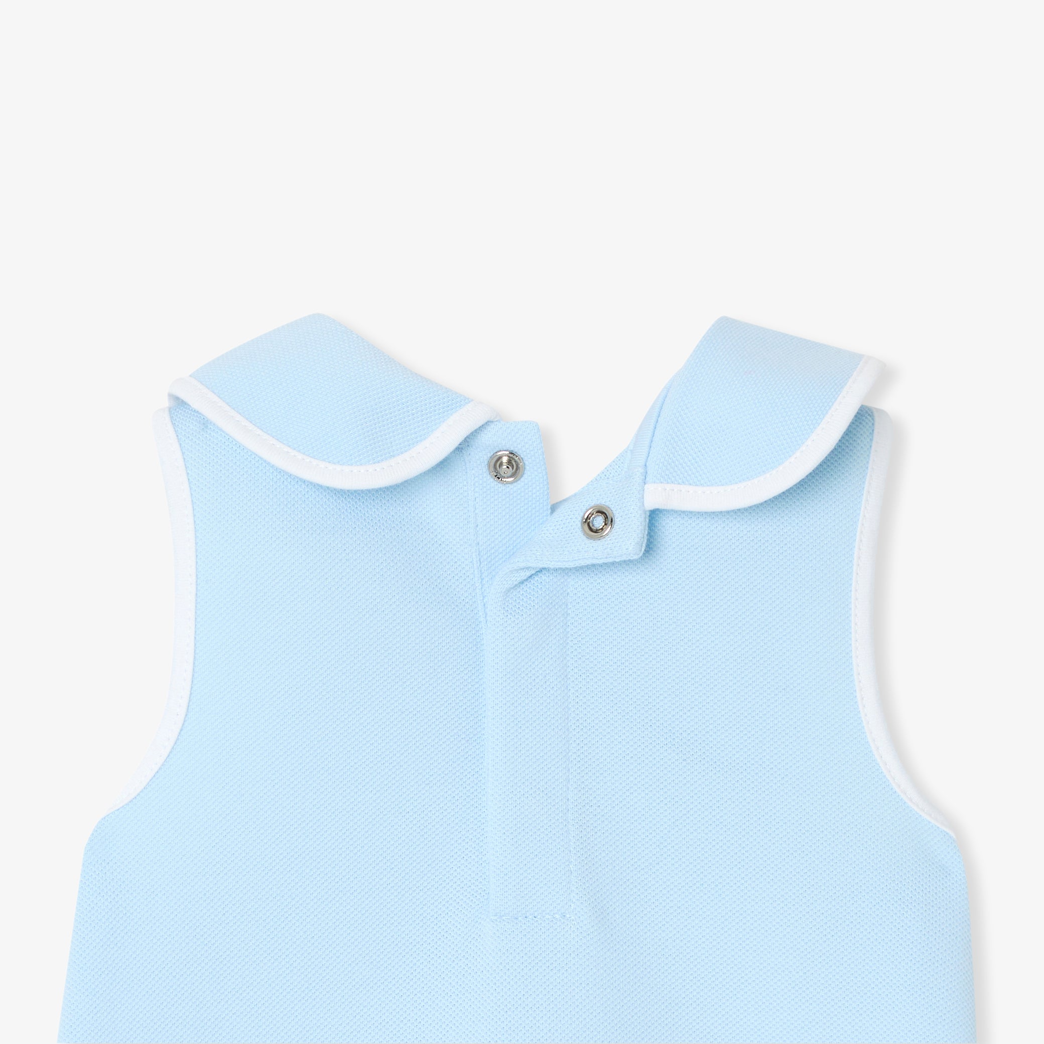 Baby girl sleeveless dress in cotton piquÃ©