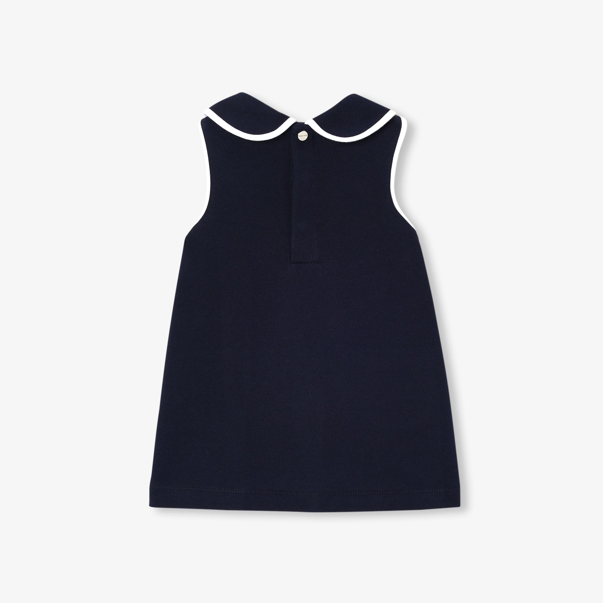 Baby girl sleeveless dress in cotton piquÃ©