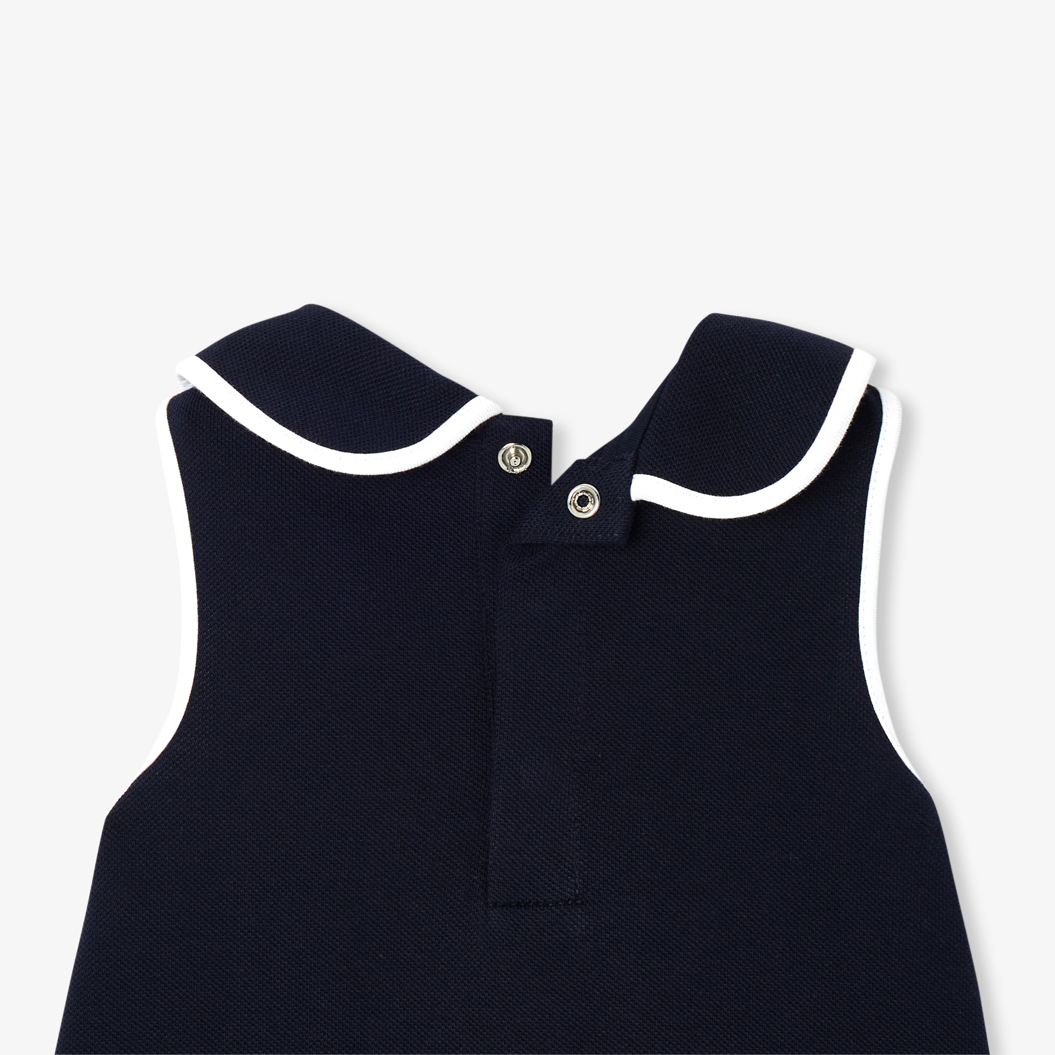 Baby girl sleeveless dress in cotton piquÃ©