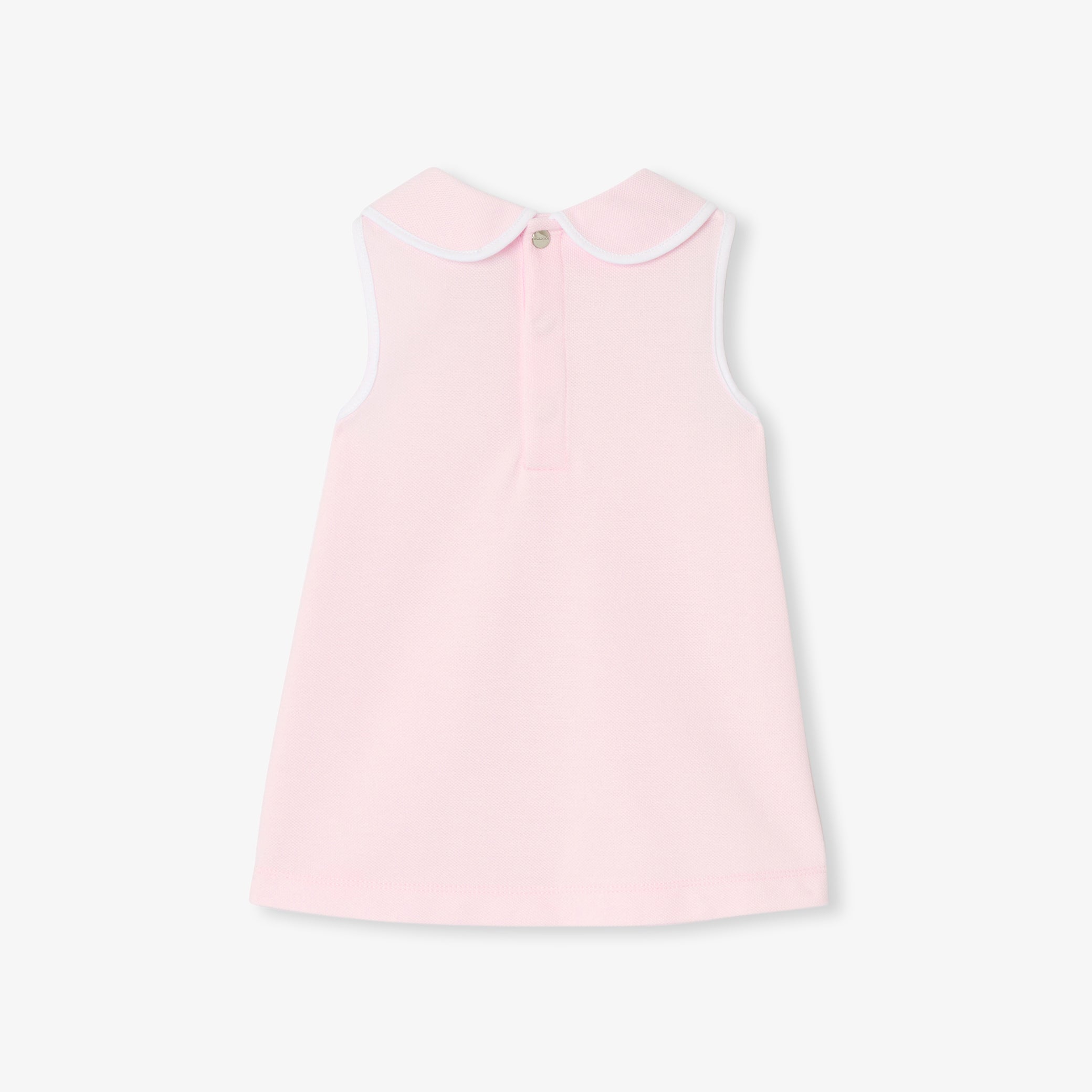Baby girl sleeveless dress in cotton piquÃ©