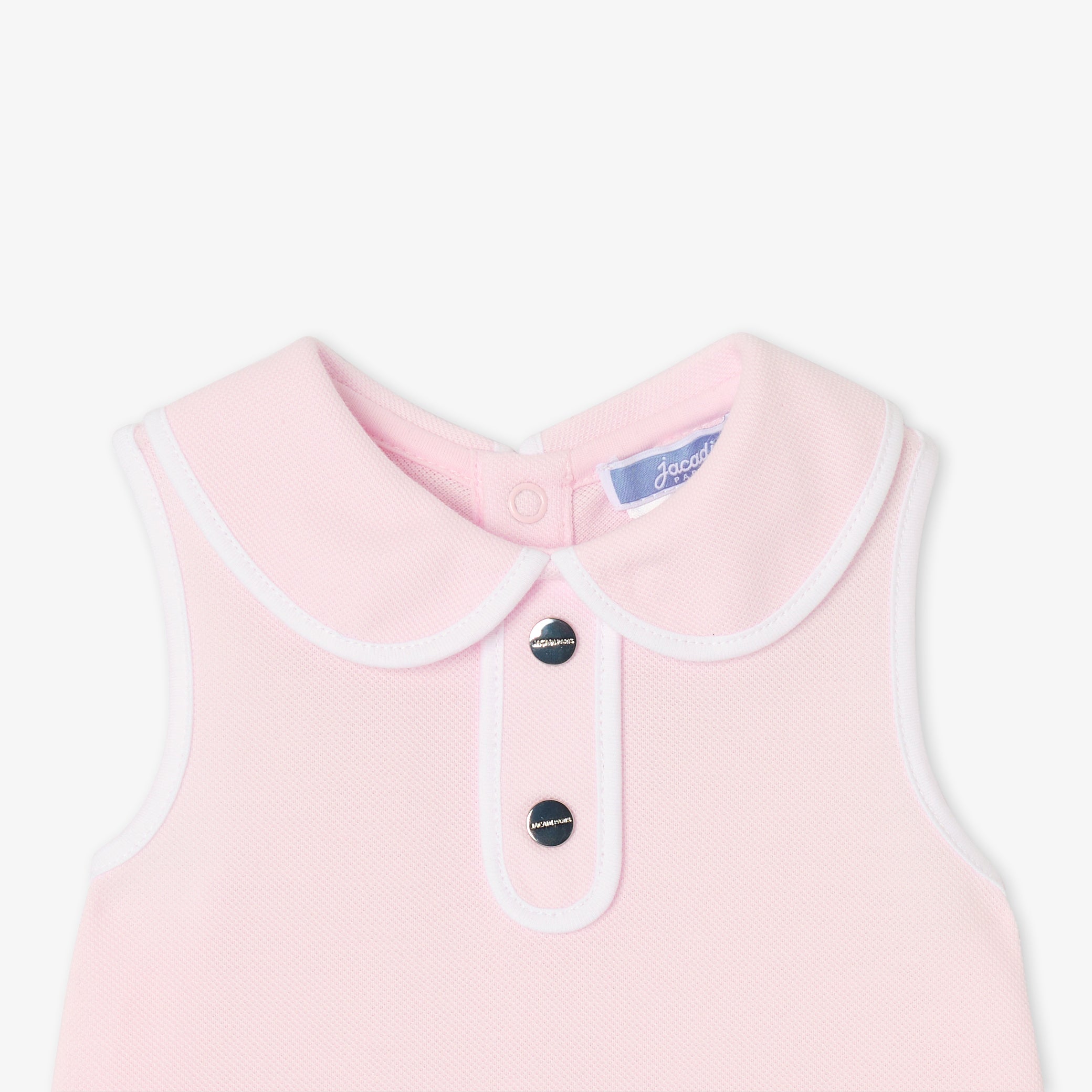 Baby girl sleeveless dress in cotton piquÃ©