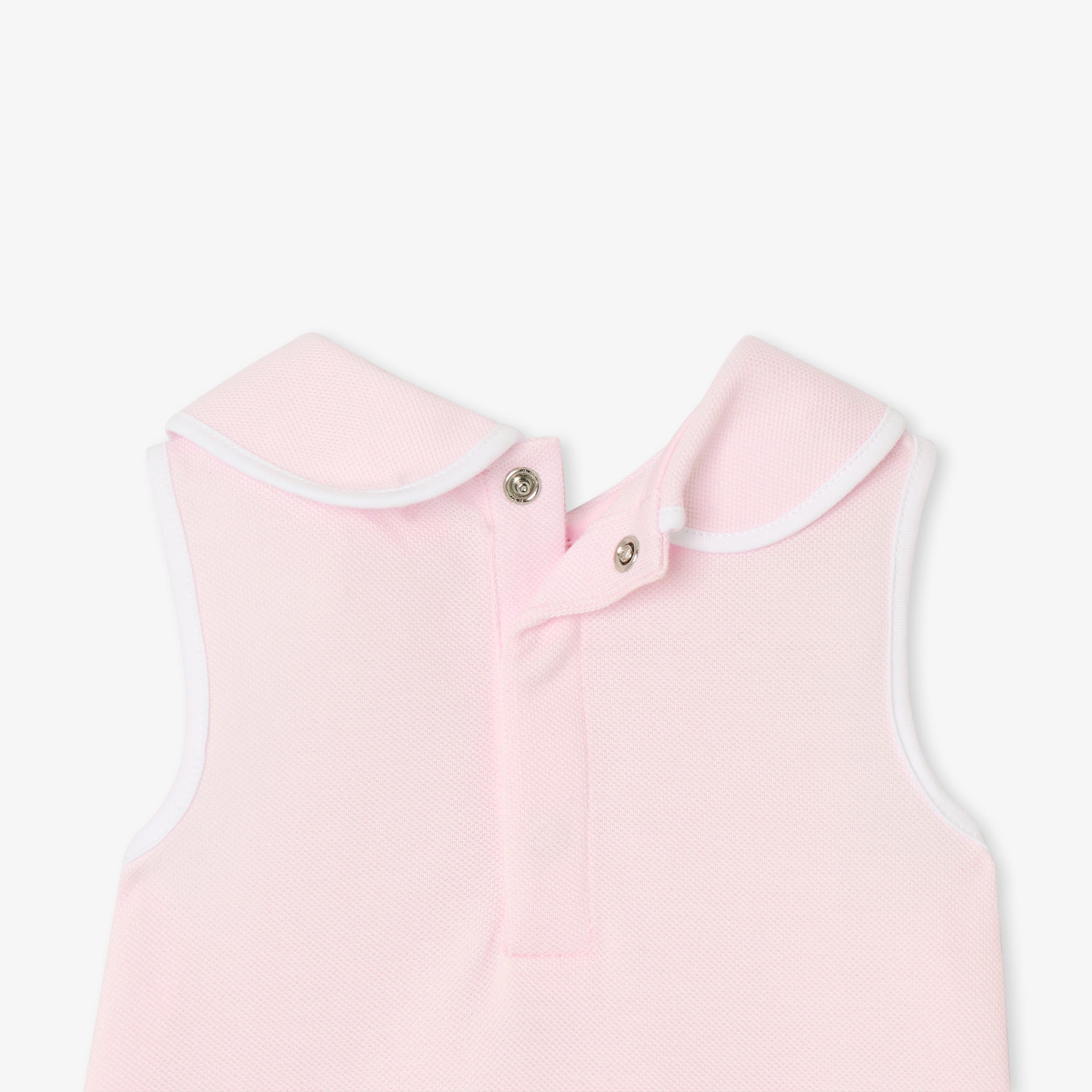 Baby girl sleeveless dress in cotton piquÃ©