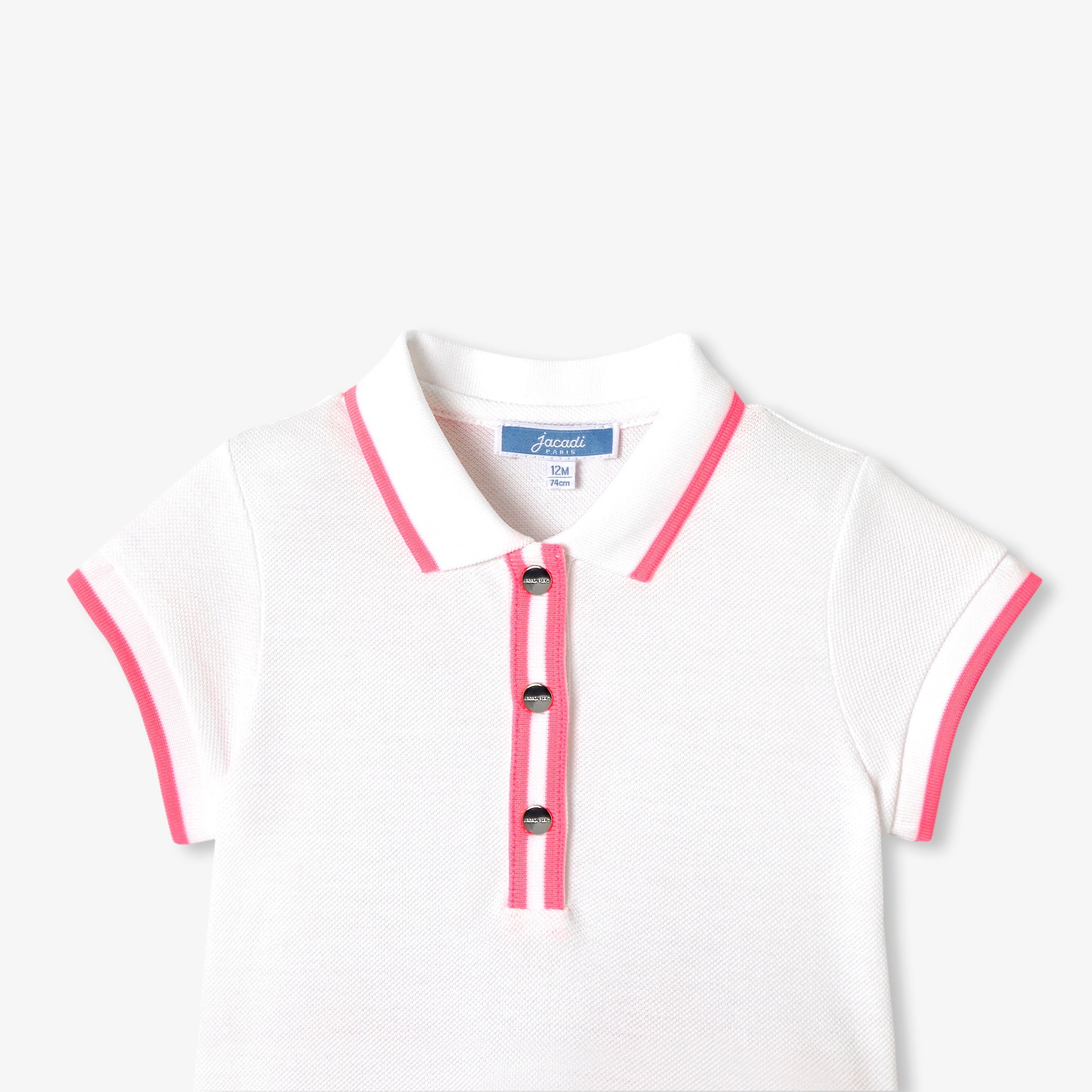 Baby girl polo dress in cotton piquÃ©