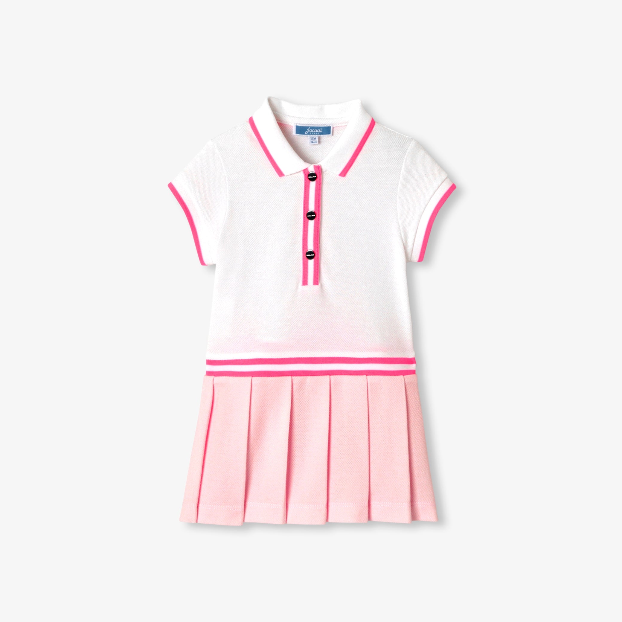 Baby girl polo dress in cotton piquÃ©