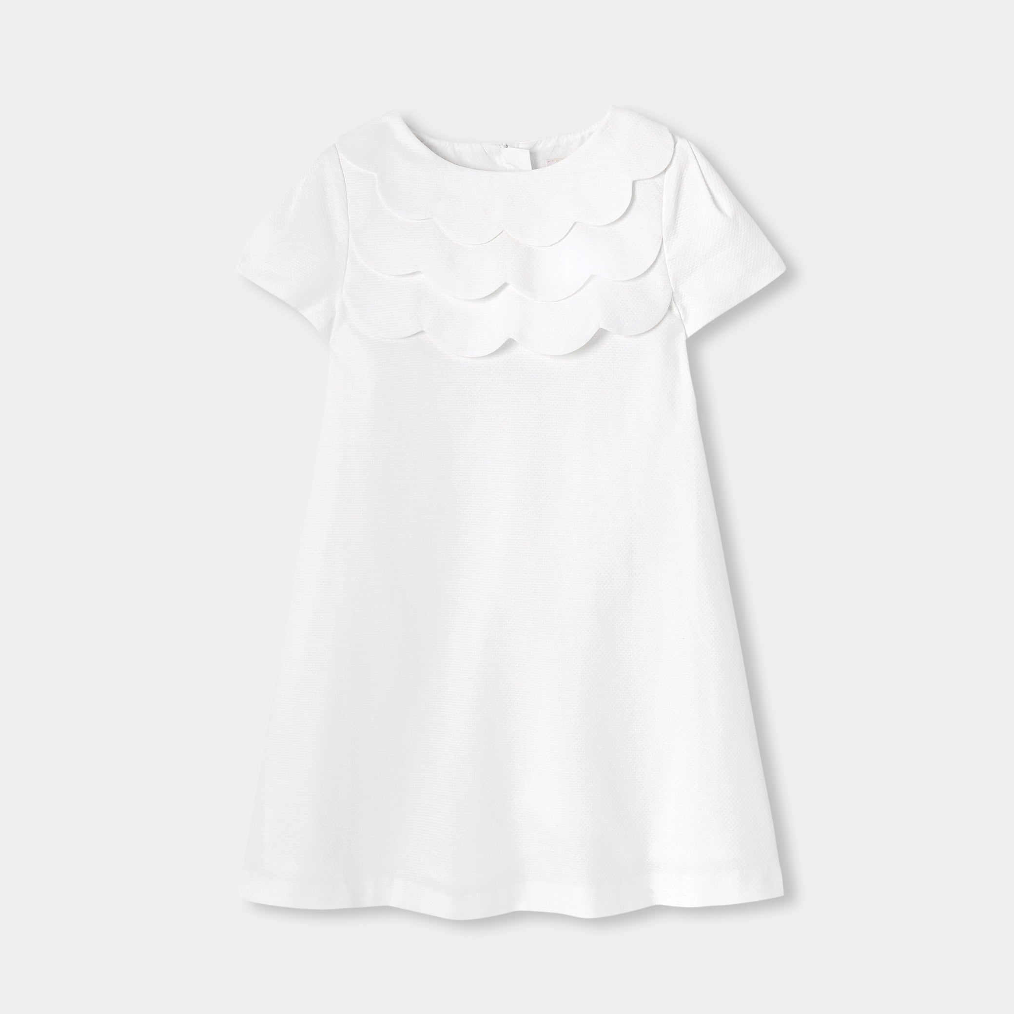 Girls' formal dress in honeycomb piquÃ©