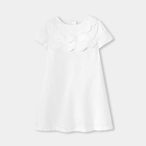 Girls' formal dress in honeycomb piquÃ©