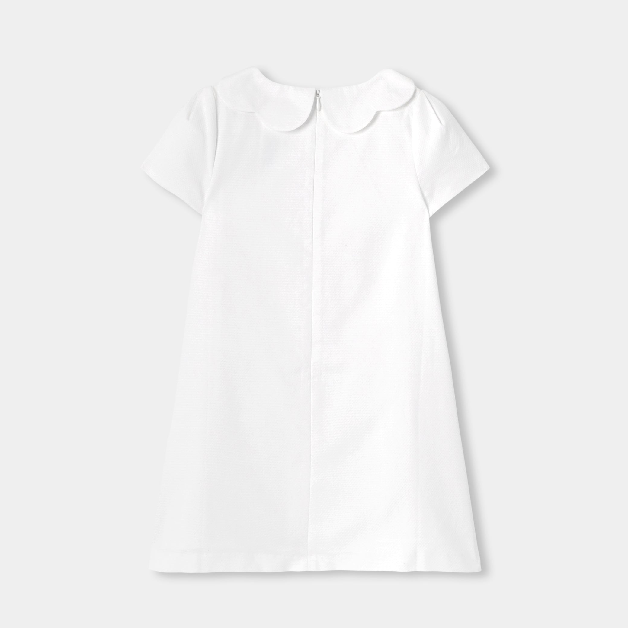 Girls' formal dress in honeycomb piquÃ©