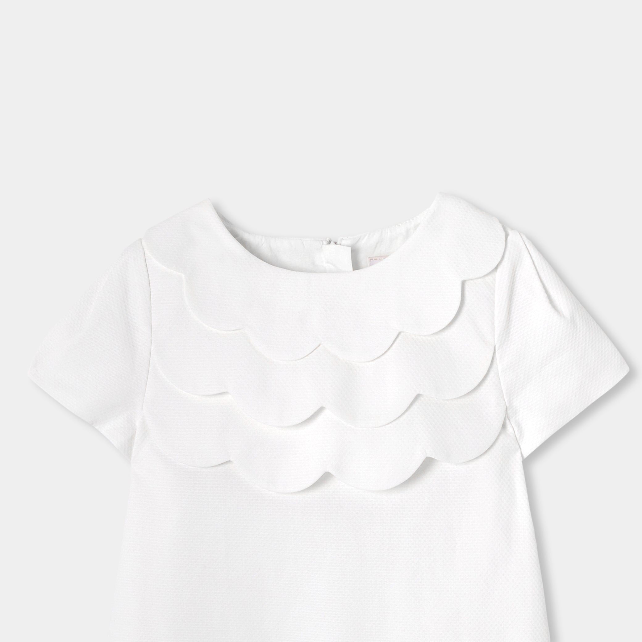 Girls' formal dress in honeycomb piquÃ©