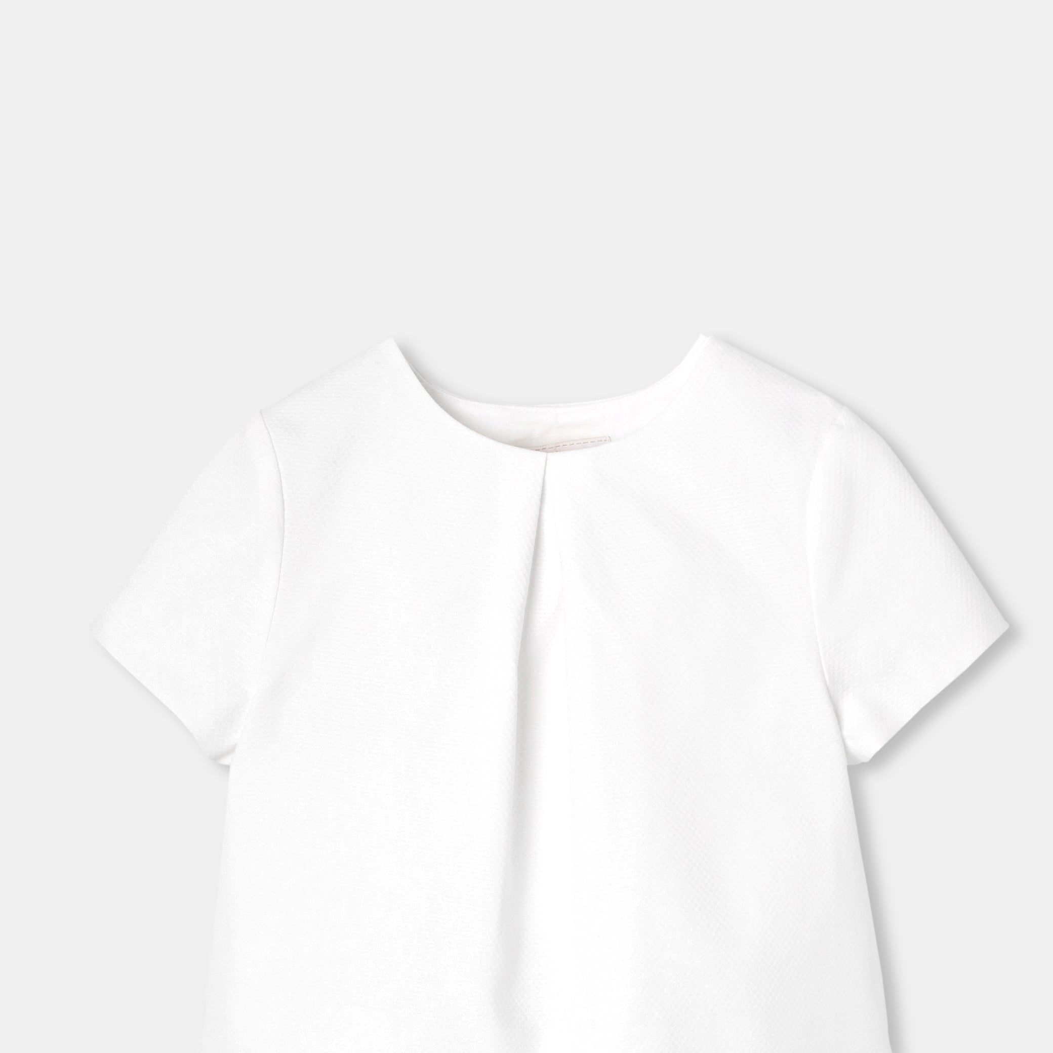 Girls' formal top in honeycomb piquÃ©