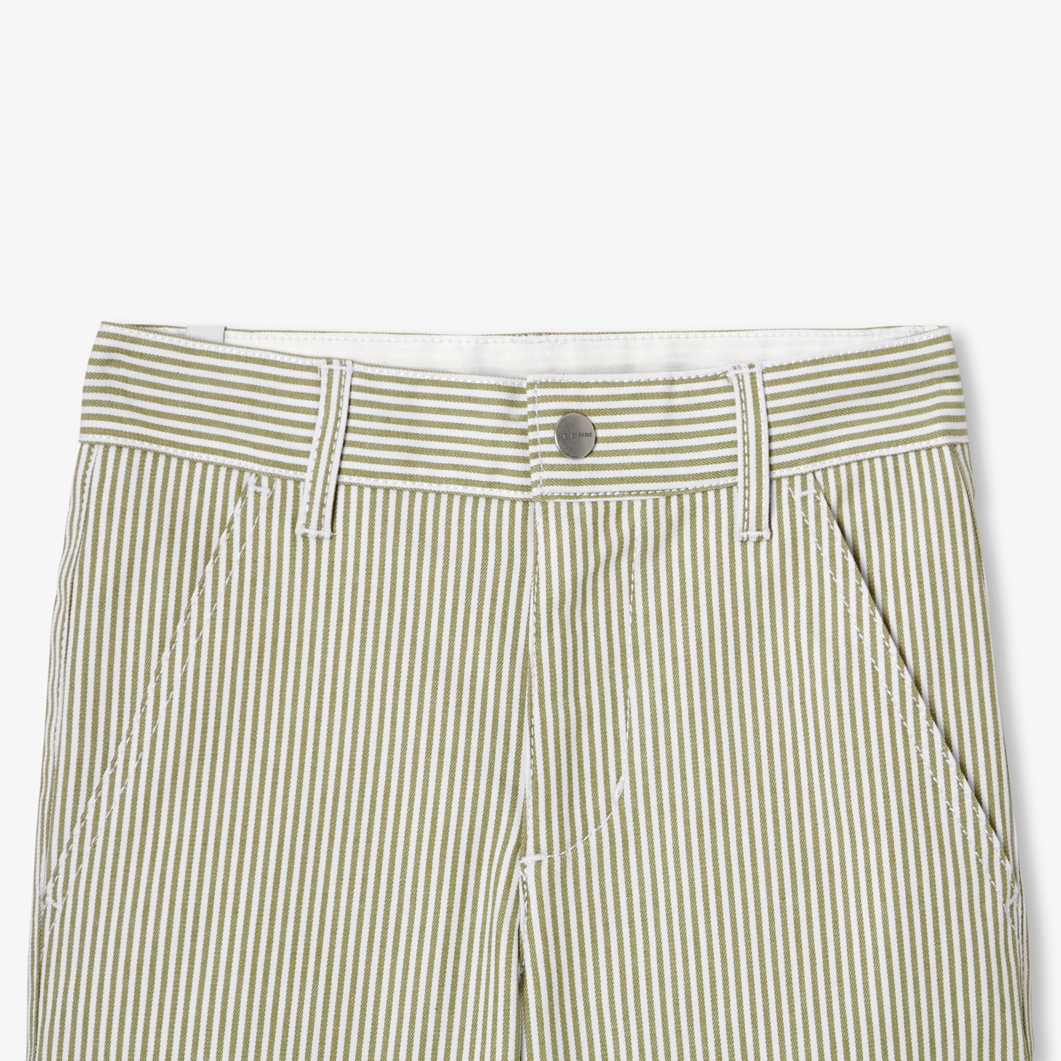 Boys' striped twill Bermuda shorts