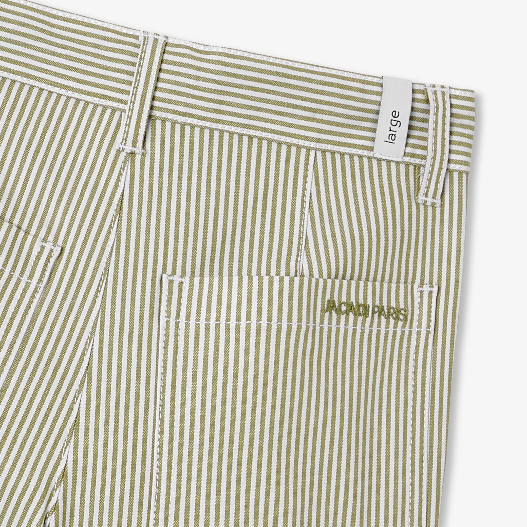 Boys' striped twill Bermuda shorts