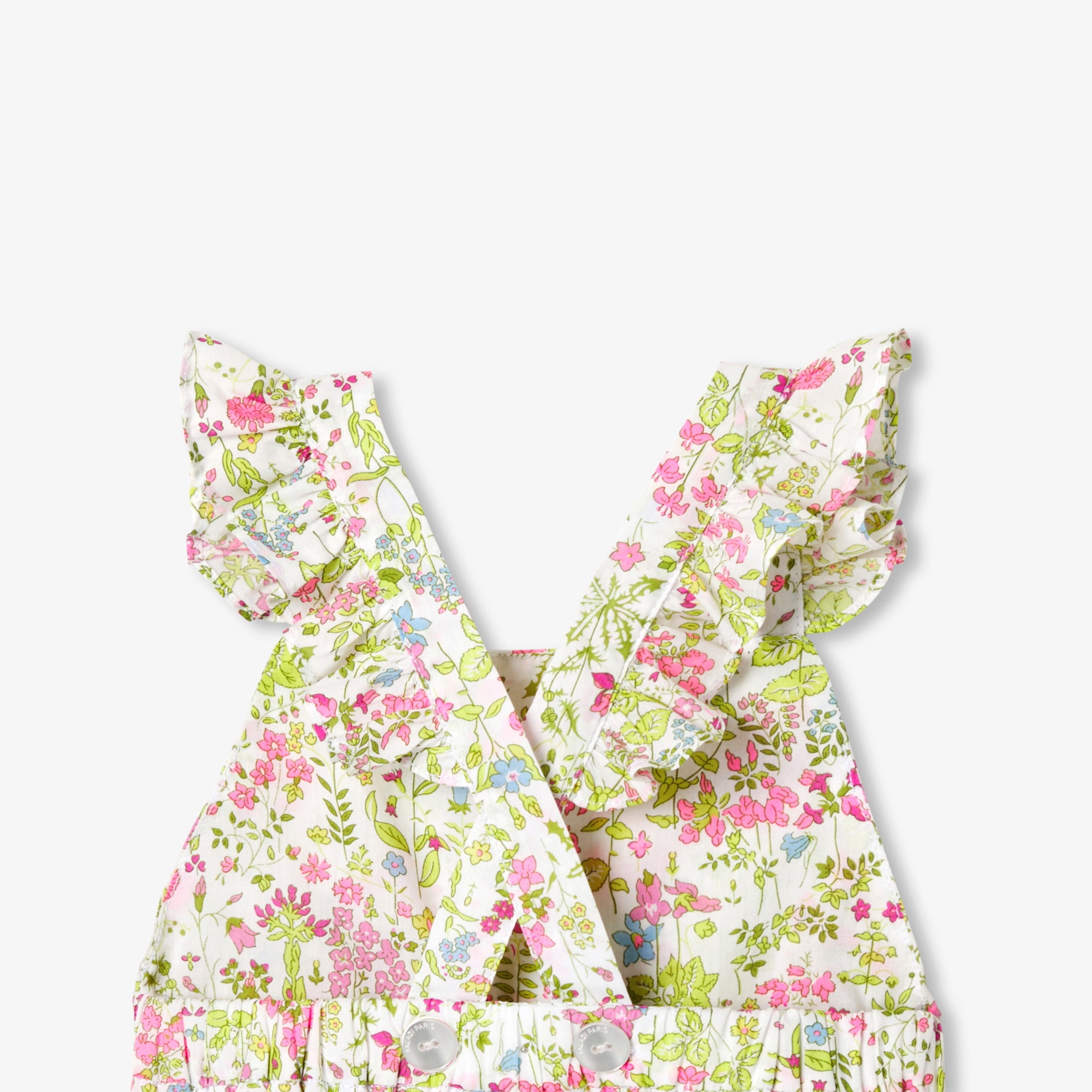 Baby girl jumpsuit in Liberty fabric