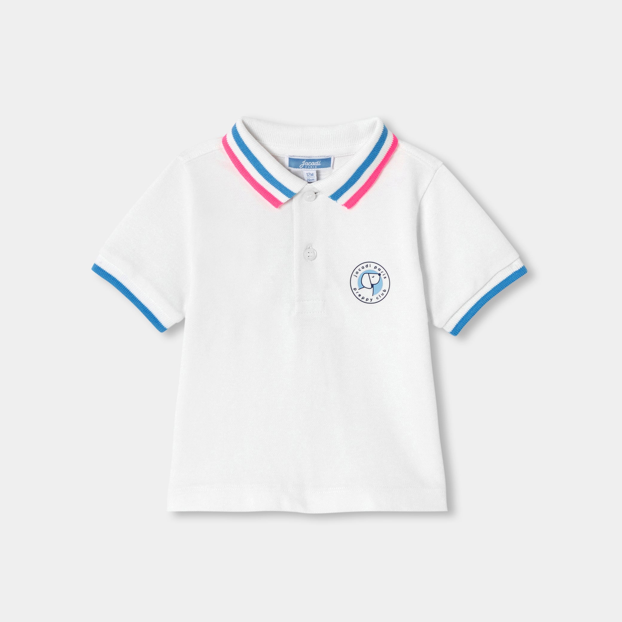 Baby boy short-sleeved polo shirt in cotton piquÃ©