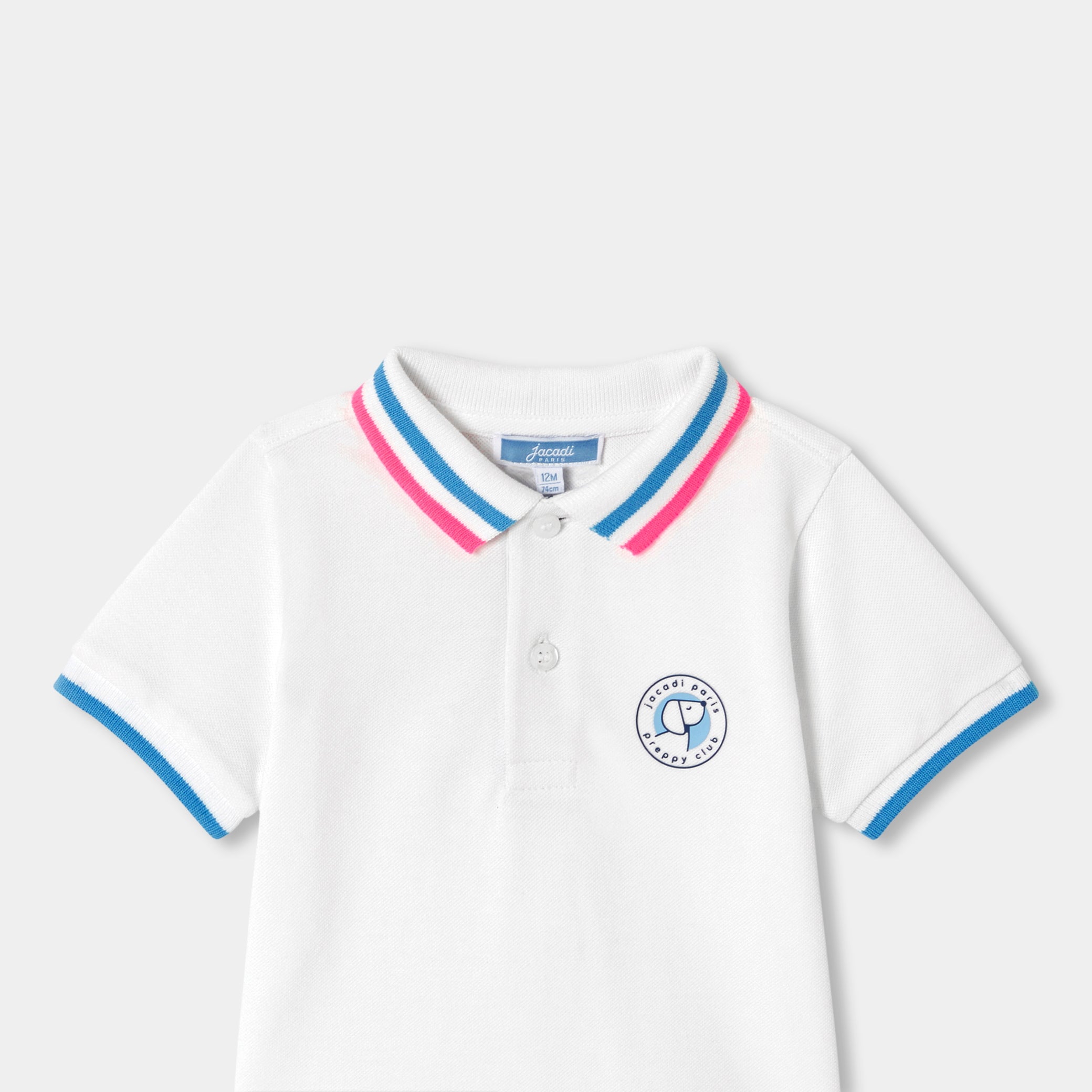 Baby boy short-sleeved polo shirt in cotton piquÃ©
