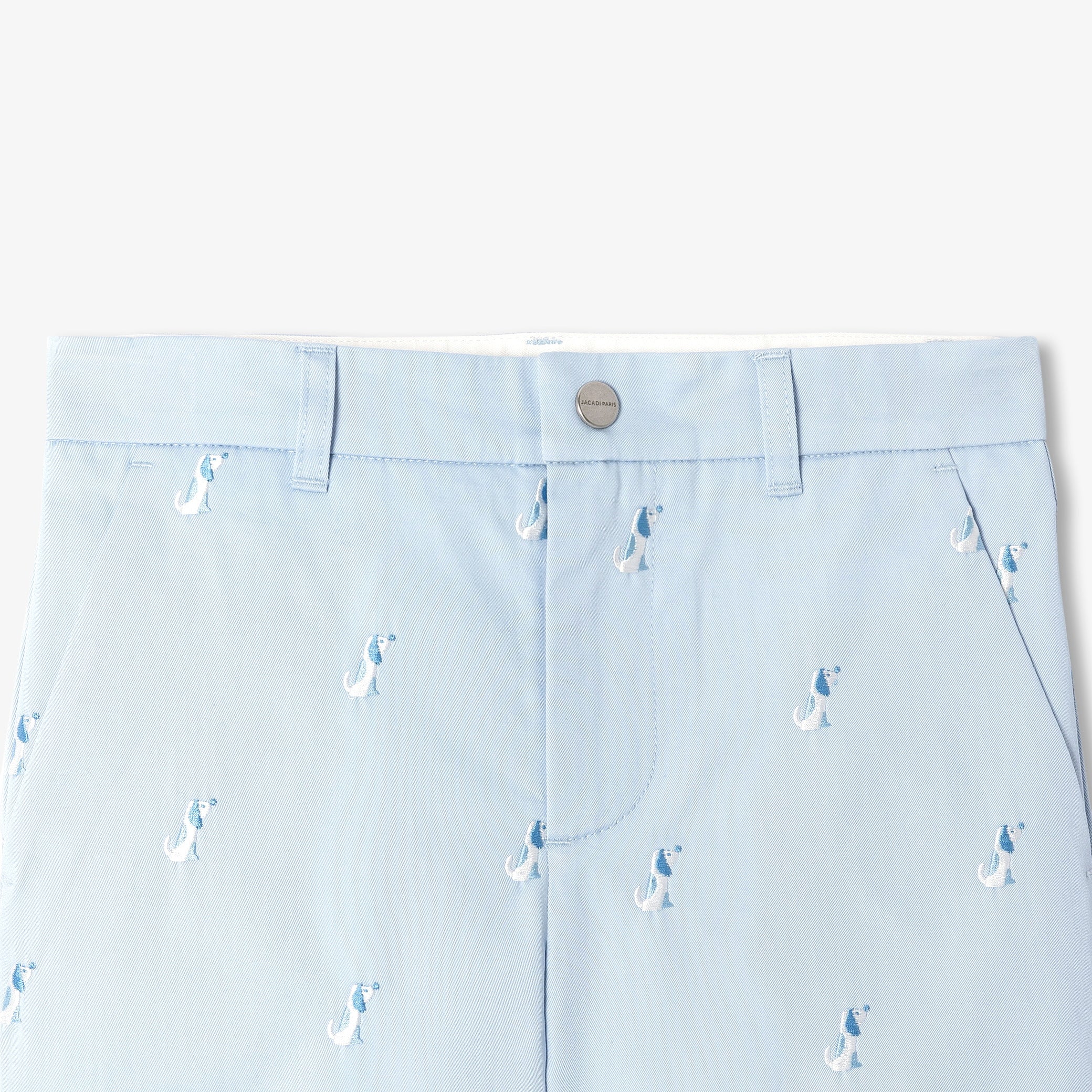Boys' cotton twill Bermuda shorts