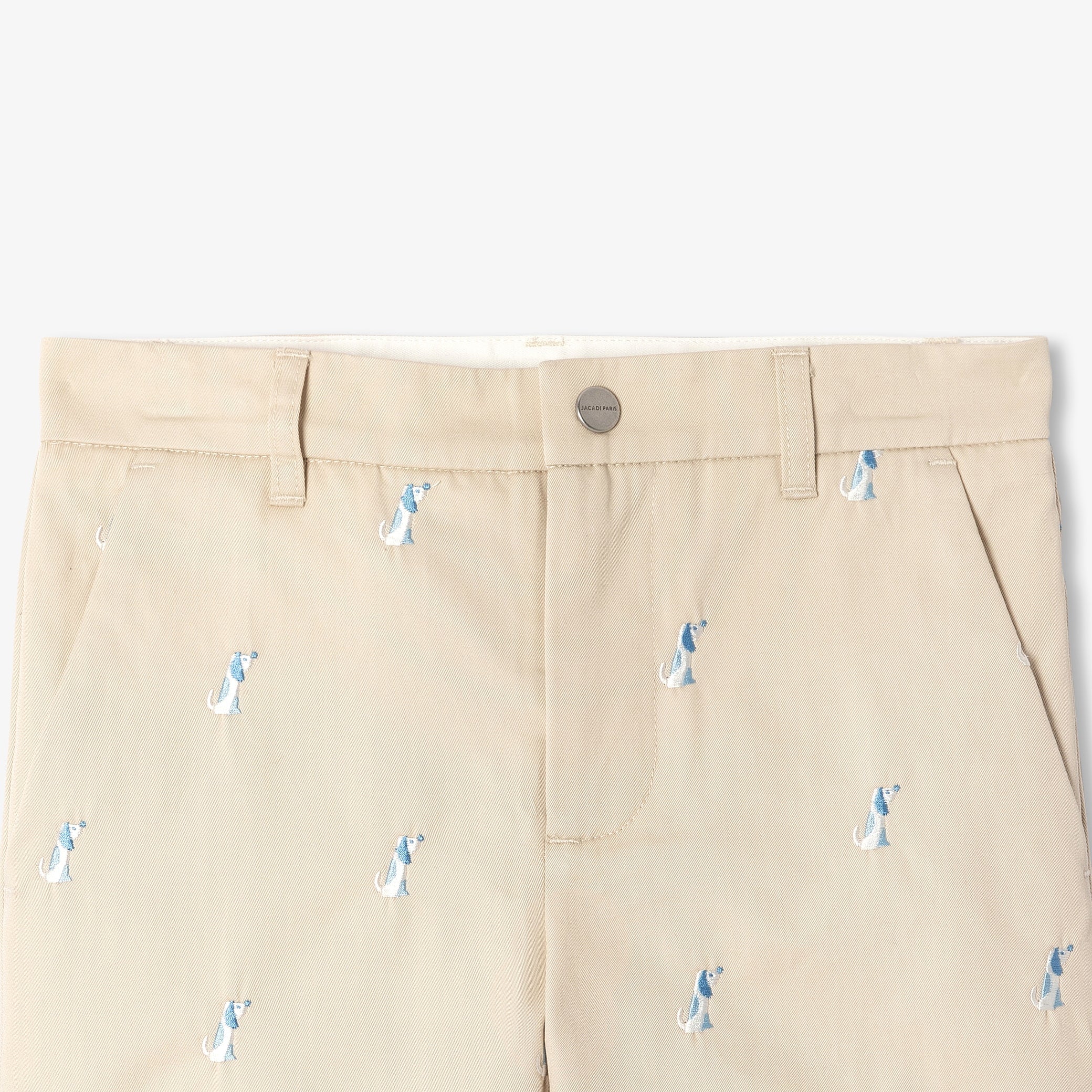 Boys' cotton twill Bermuda shorts
