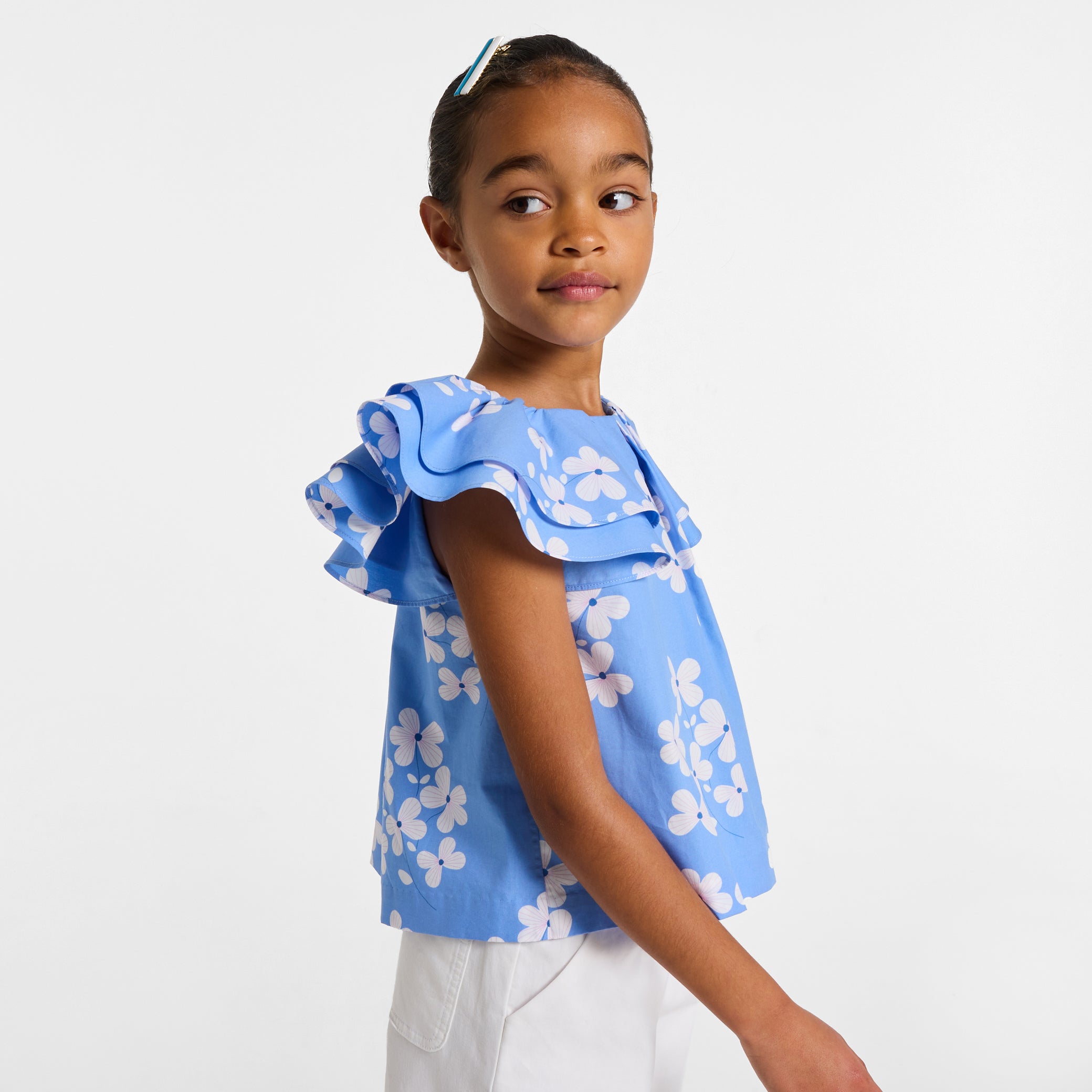 Girls' poplin blouse