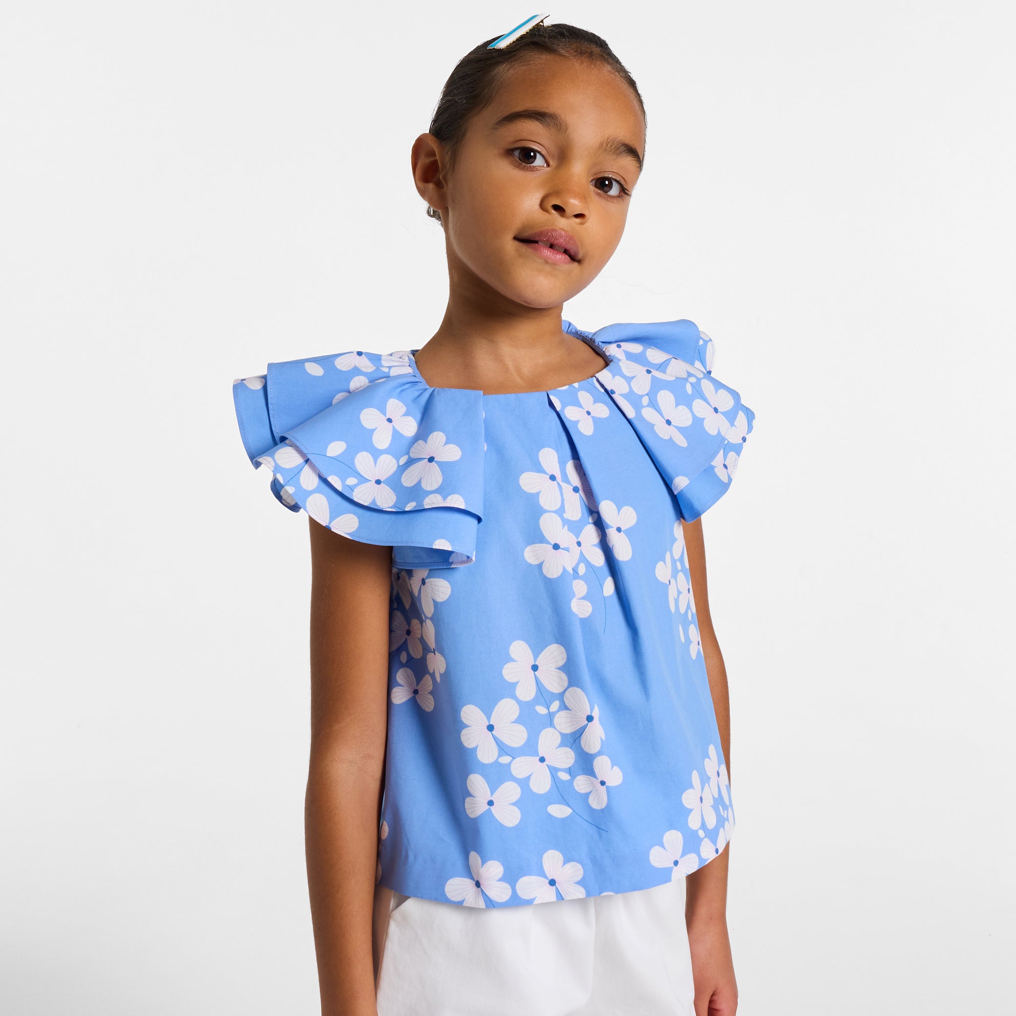 Girls' poplin blouse