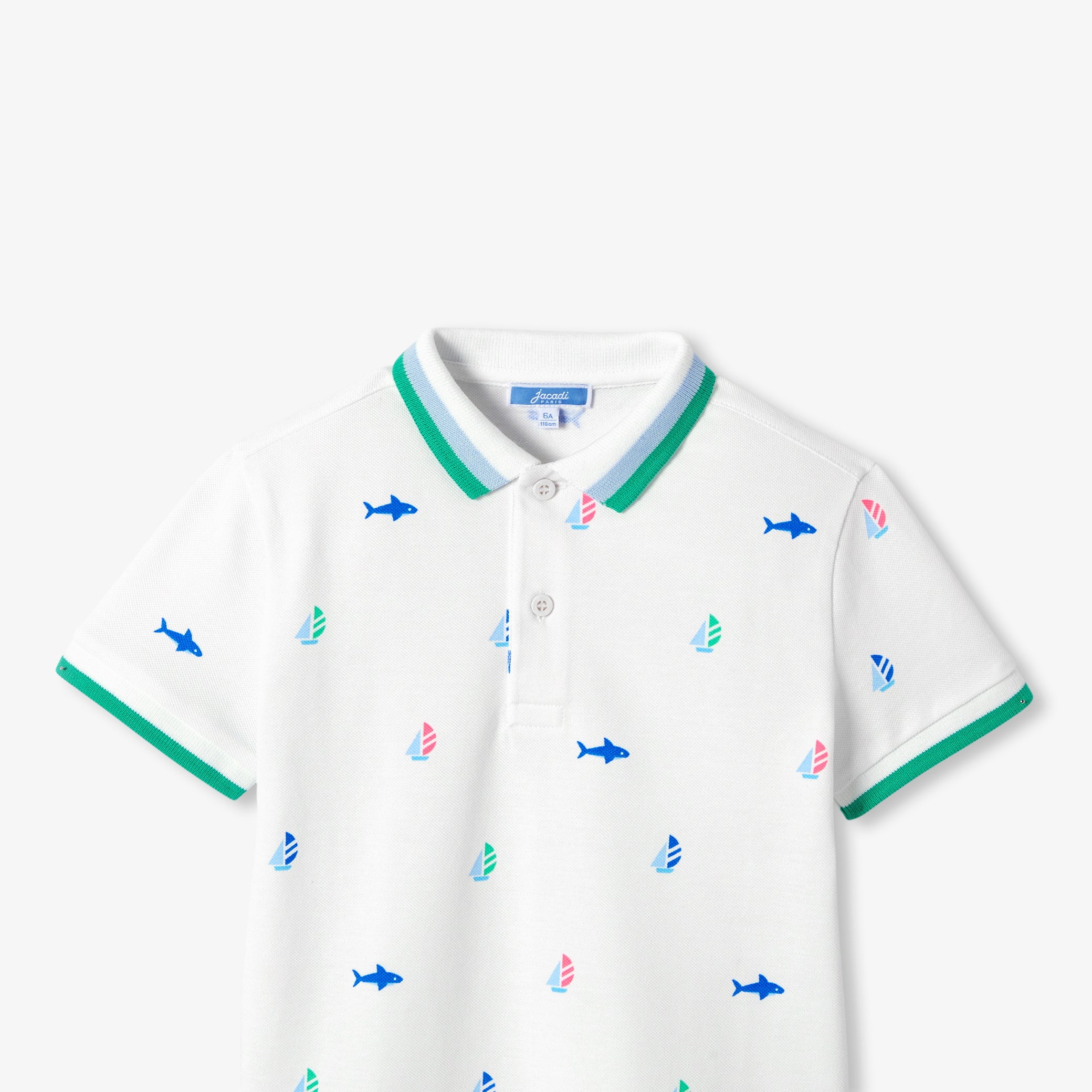Boys' cotton piquÃ© polo shirt