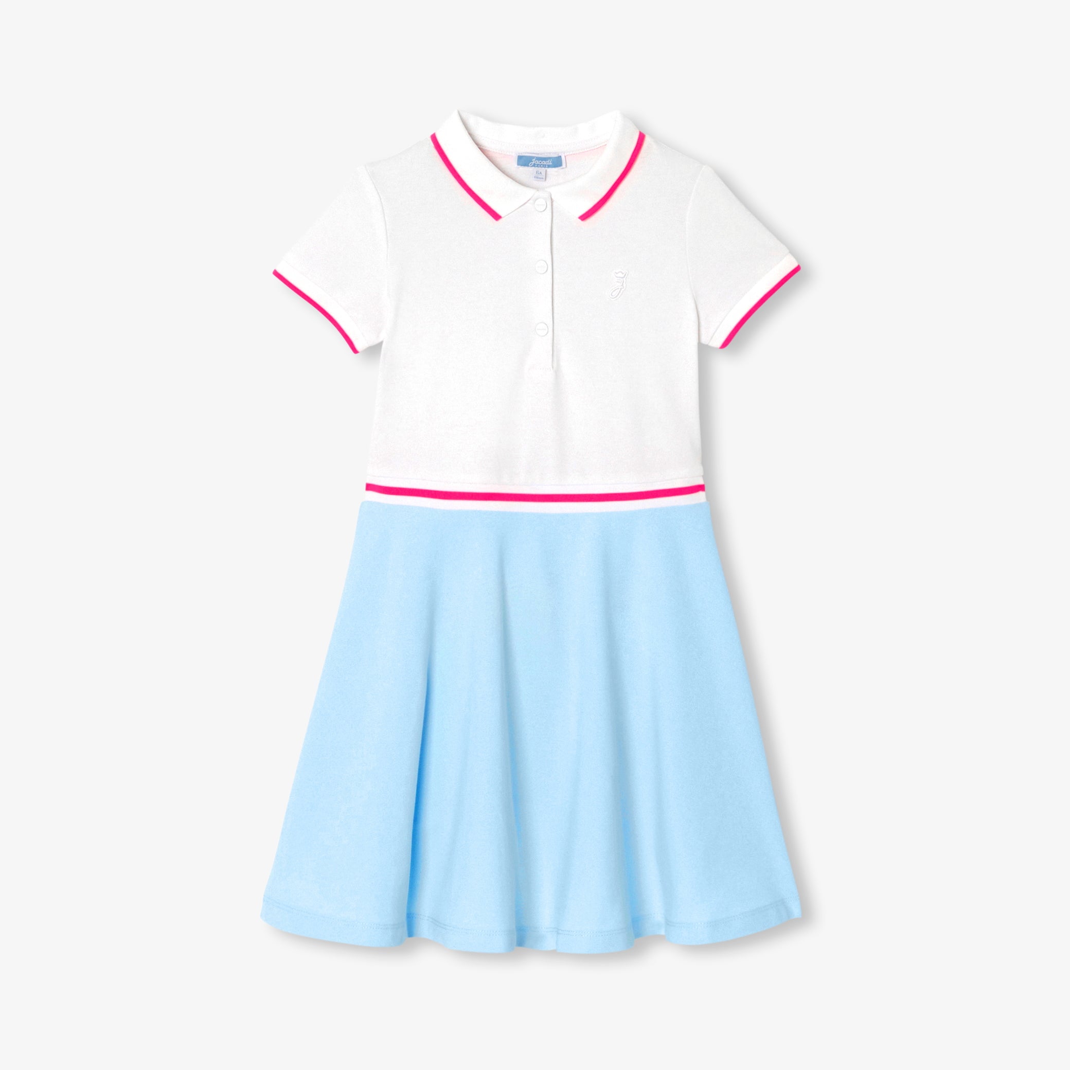 Girls' piquÃ© knit dress
