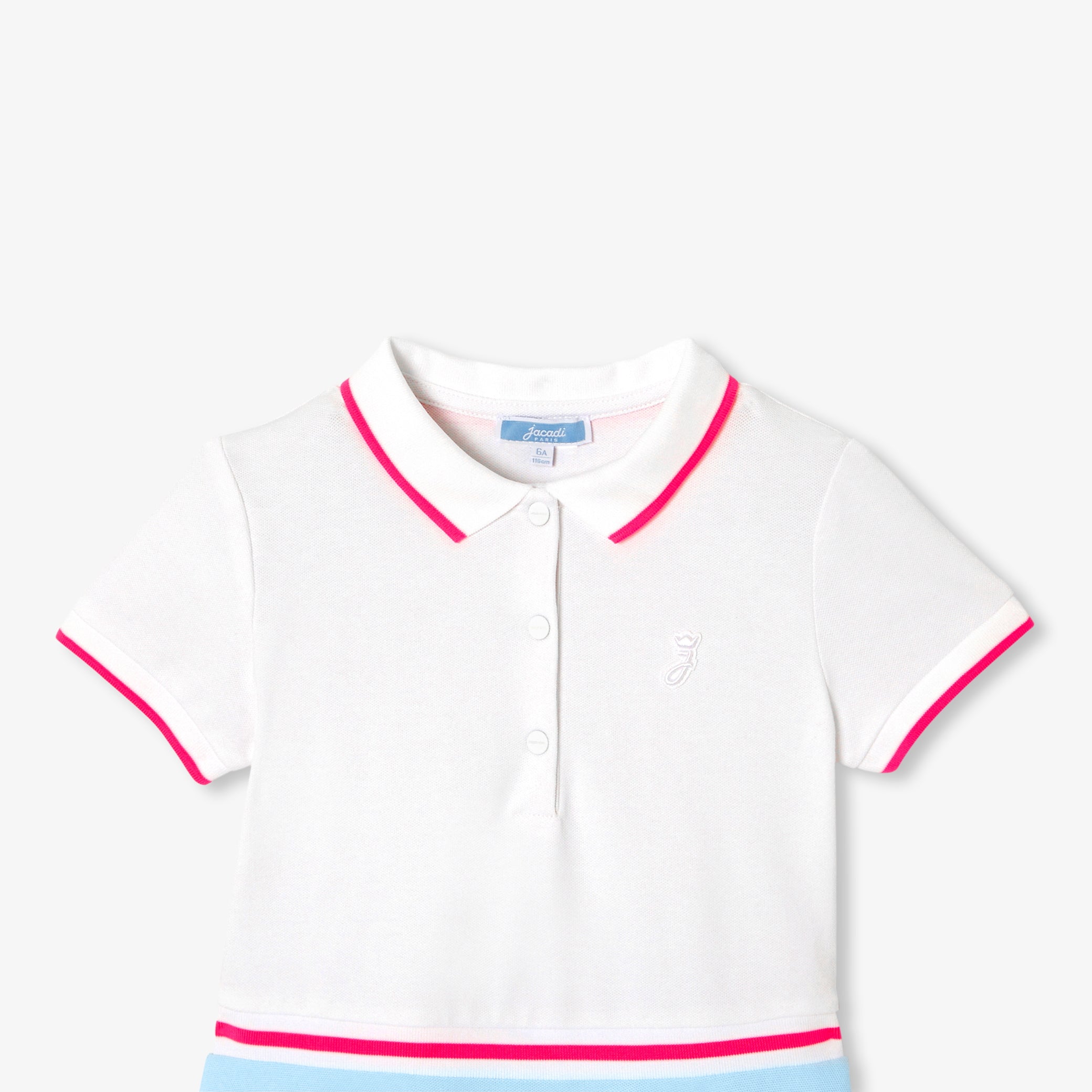Girls' piquÃ© knit dress