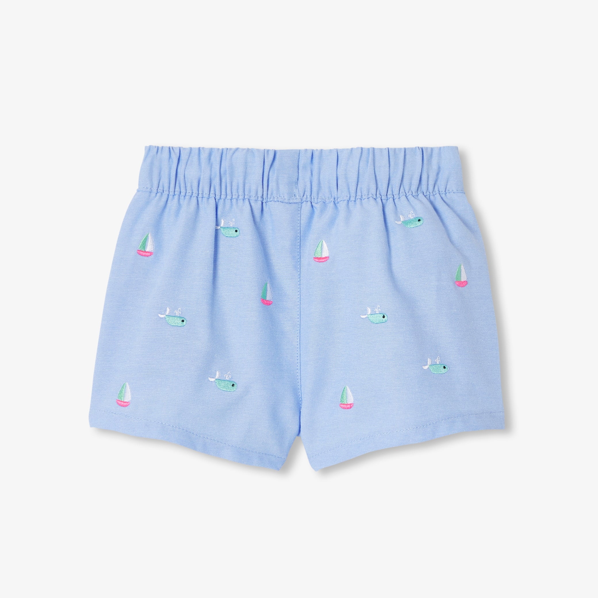 Baby swim shorts in oxford fabric